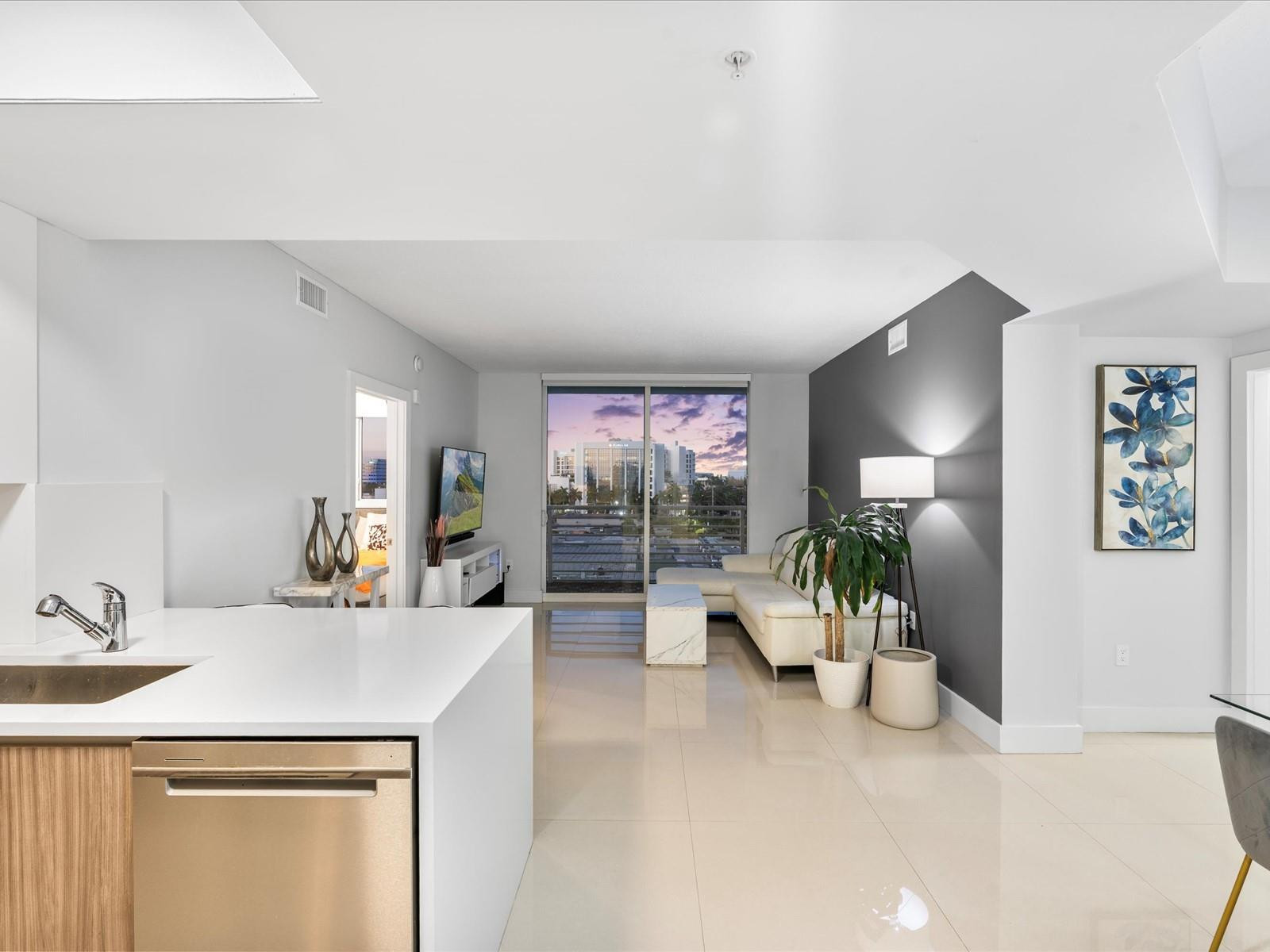 Lowest price for a remodeled unit at Venture! This luxury, turnkey gem comes fully furnished with modern decor - just bring your toothbrush! It features a new kitchen, upgraded baths, and sleek tile floors.  Unlike many others, this association is financially healthy with full reserves and no structural issues. Investors welcome: rent immediately (3-mo min). Smart tech includes phone-controlled locks, Nest, and laundry. Every detail is new, from AC vents to switches. The prime location is walking distance to Aventura Mall, fine dining, and shops. Enjoy resort amenities: 4 pools, a gym, theater, and valet. Ideally situated near Aventura's top-rated Charter K-8 and Don Soffer High. This is Aventura's best-priced updated residence with a rock-solid association!  Other Important Features:  ~ One garage parking spot included, 2nd spot can be rented from association  ~ Low HOA fee includes cable and internet ~ Association has full reserves and is in great structural shape ~ Building approved for financing with as low as 5% down ~ Rentals allowed after purchase, 3 months minimum ~ Pet friendly building