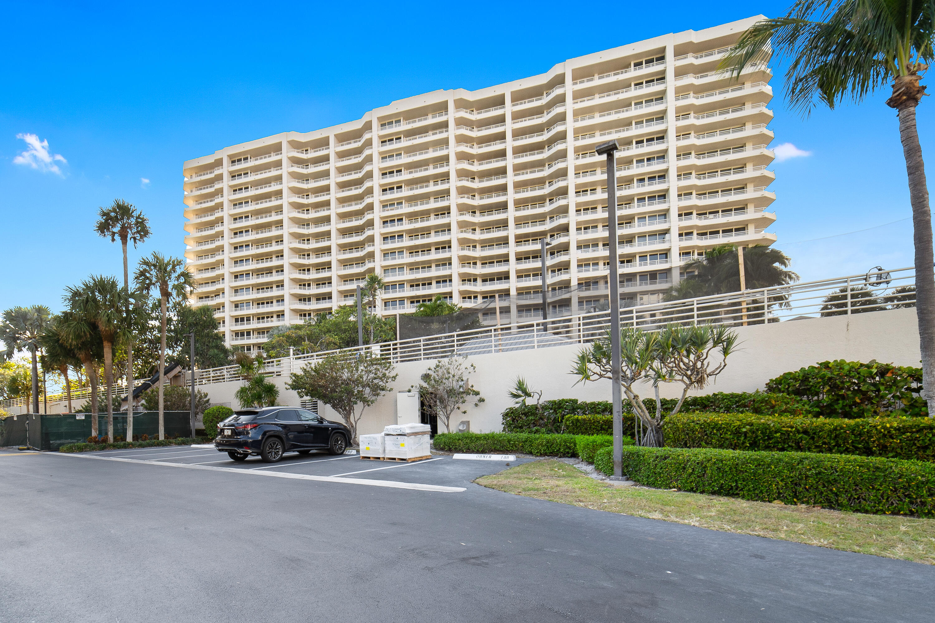 Enjoy effortless coastal living in this stunning, completely UPDATED 2 bedroom, 2 bathroom unit offering DIRECT OCEAN VIEWS from EVERY room. There is beautiful plank tile and impact protection throughout. The gorgeous kitchen is equipped with quartz counter tops, stainless steel appliances, elegant backsplash and a coffee station / bar. The primary suite offers access to the balcony with serene ocean views. An en-suite bathroom features a soaking tub and a glass-enclosed shower. Split floor plan is great for privacy. Enjoy stunning ocean views and direct balcony access from the primary bedroom, second bedroom, and great room—your own peaceful retreat to unwind every single day.  Sea Ranch residents take advantage of resort-style amenities, deeded beach access with cabanas and umbrellas, several swimming pools, state-of-the-art fitness center, tennis and pickleball ball courts, BBQ area, marina, and 24-hour security. This beautiful condo is bundled with your own 60' dock in the most protected part of the marina. The dock is deeded separately.