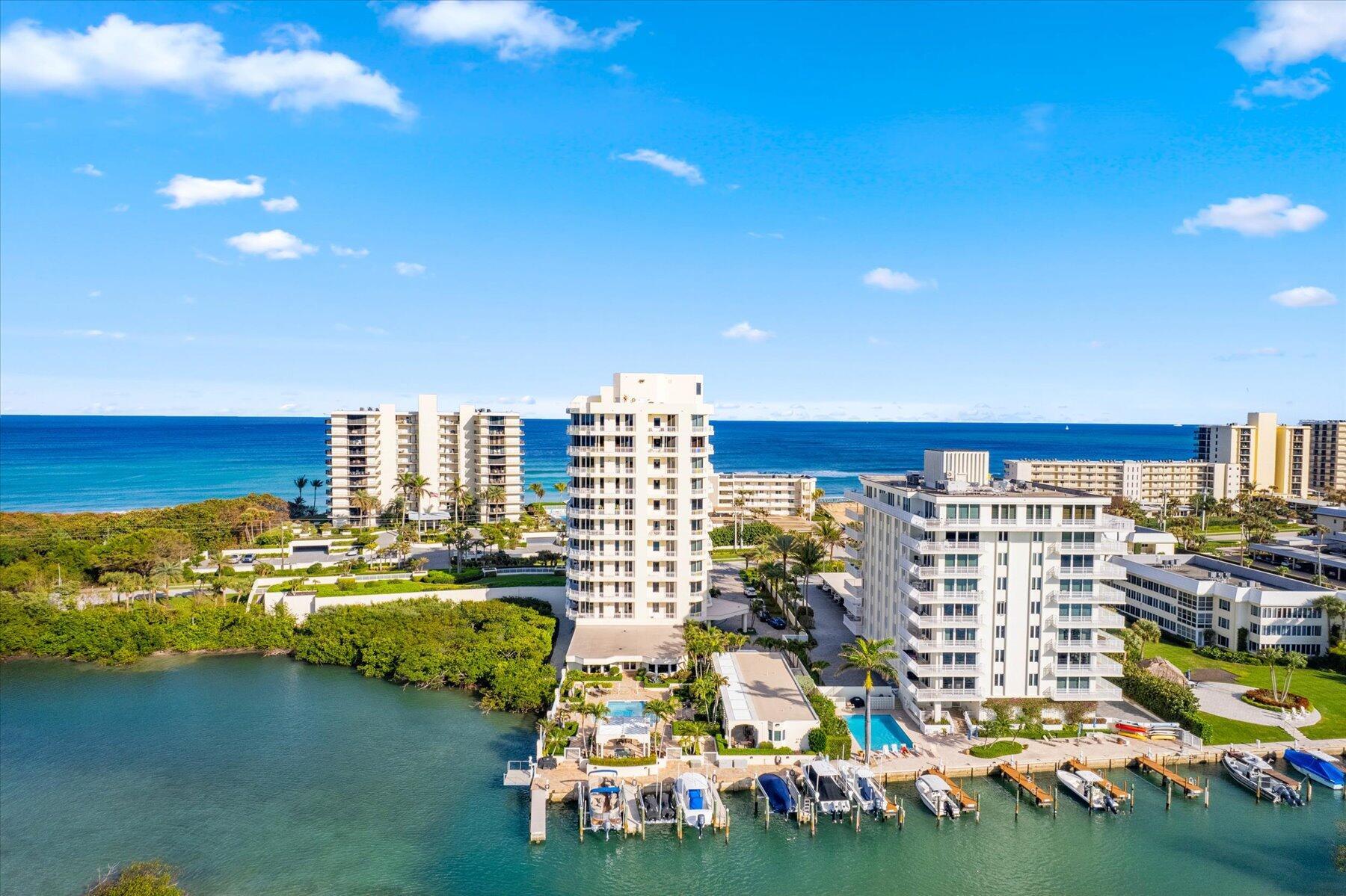 Welcome to luxury coastal living at this stunning, fully renovated penthouse at 425 Beach Road, PH-O. Located in the heart of Tequesta (Jupiter Island), this exquisite 3-bedroom, 3.5-bathroom home in the sky combines modern elegance with the tranquility of beachside living. Experience panoramic views of the Intracoastal Waterway, the Atlantic Ocean, and the famous Jupiter lighthouse. 

''If there is a better view in Palm Beach County, I don't know where it is.'' - Local Developer 
As you enter, you'll be greeted by the bright, open-concept floor plan, designed to maximize natural light and to capture the views from every room. The spacious living and dining areas are perfect for entertaining, with large windows that integrate the indoor and outdoor spaces. Explore the untapped private rooftop entertainment area large enough to host parties as the sun sets over the Intracoastal or a morning coffee as the sunrises over the ocean. There is no other property that captures the lifestyle, location and views of 425 Beach Rd PH-O, "A Peace of Blue". No detail has been spared in the recent renovation. The gourmet kitchen features high-end appliances, custom cabinetry, and sleek countertops. The primary suite is a true retreat, complete with a spa-like en-suite bathroom, custom walk-in closets, and views that will make every morning feel like a vacation.
Experience the best of Florida living with the perfect combination of luxury, location, and lifestyle. With the beach, world-class dining, shopping, and entertainment all just moments away, this is more than just a home - it's a lifestyle.