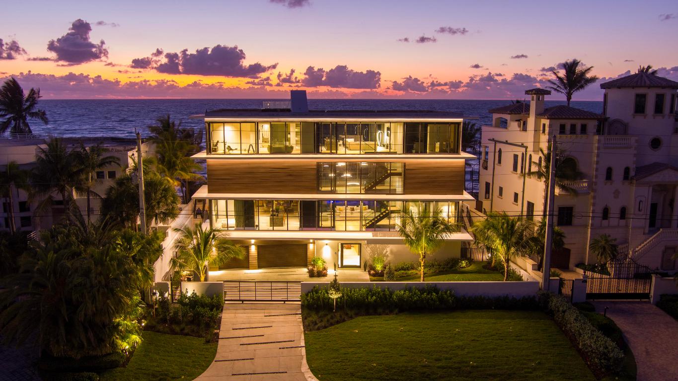 ''New'' La Plage Villa -  An oceanfront estate by acclaimed Sabal Development sited on 100 ± feet of beach frontage in prestigious Highland Beach with ultra-modern organic and natural  finishes that are juxtaposed to combine a sophisticated magical oceanfront experience. 
A tour de force architectural statement on 4 levels encased in glass with spectacular oceanviews from all major rooms.  Roof top sky-deck and 5-bay garage for the connoisseur.  
Shown By Appointment Only. DISCLAIMER: Information published or otherwise provided by the listing company and its representatives including but not limited to prices, measurements, square footages, lot sizes, calculations and statistics are deemed reliable but are not guaranteed and are subject to errors, omissions or changes without notice. All such information should be independently verified by any prospective purchaser or seller. Parties should perform their own due diligence to verify such information prior to a sale or listing. Listing company expressly disclaims any warranty or representation regarding such information. Prices published are either list price, sold price, and/or last asking price. The listing company participates in the Multiple Listing Service and IDX. The properties published as listed and sold are not necessarily exclusive to listing company and may be listed or have sold with other members of the Multiple Listing Service. Transactions where listing company represented both buyers and sellers are calculated as two sales. The listing company's marketplace is all of the following: Vero Beach, Town of Orchid, Indian River Shores, Town of Palm Beach, West Palm Beach, Manalapan Beach, Point Manalapan, Hypoluxo Island, Ocean Ridge, Gulf Stream, Delray Beach, Highland Beach, Boca Raton, East Deerfield Beach, Hillsboro Beach, Hillsboro Shores, East Pompano Beach, Lighthouse Point, Sea Ranch Lakes and Fort Lauderdale. Cooperating brokers are advised that in the event of a Buyer default, no financial fees will be paid to a cooperating Broker on the Deposits retained by the Seller. No financial fees are paid to any cooperating broker until title passes or upon actual commencement of a lease. Some affiliations may not be applicable to certain geographic areas. If your property is currently listed with another broker, please disregard any solicitation for services. Copyright 2023 listing company All Rights Reserved.

DISCLAIMER:  Builder and/or Seller reserve the right to make changes and/or modifications to plans, specifications, features, colors and prices.  All plans,  elevation renderings, and videos shown are artists' conceptions and are not to scale.  The information herein is believed to accurate but not guaranteed and may be subject to errors, omissions and changes without notice.  All measurements, dimensions, room sizes and lot sizes are approximate.

Buyer pays title insurance, Florida documentary stamps, and all other closing costs. Taxes are based on vacant land only and subject to change.