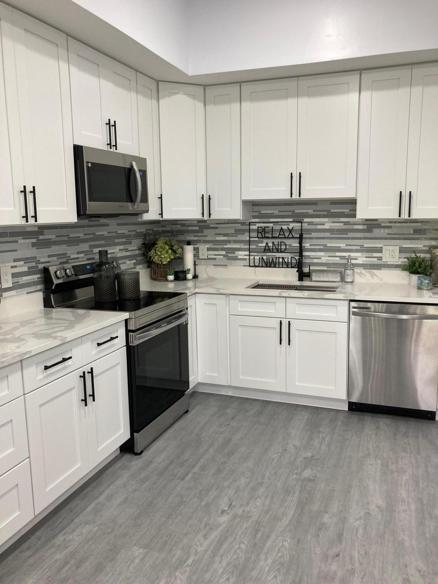 55+ active community. Welcome home to this modern villa nestled in the Villages of Woodlake 2. This home provides comfortable and efficient layout for modern living along with an enclosed patio in the back with garden views. The well-proportioned floor plan combines functionality with convenience, making it an attractive option for those seeking a manageable home. Situated in an established community this is the best home to live independently with no yardwork.