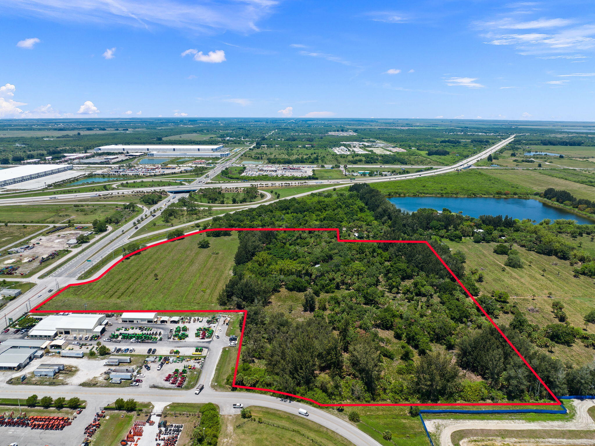 Prime I-95 Interchange development site.
28.9 acres located at the NE quadrant of I-95 and Orange Ave.  3 Road frontages - Orange Ave., Lamont Rd., and Loop Rd. Zoned Industrial.  The parcel can also accommodate commercial uses with its Mixed-Use land use.  Municipal water and sewer available to the site. Substantial due diligence material available including:
Alta Boundary and Topo Survey
Ecological Due Diligence Report
Phase I Environmental Report
Zoning and Land Use Verification Letter
Utilities Map