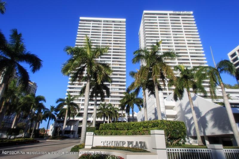 This classic 3 bedroom 3.5 bath Grand Penthouse is absolutely stunning with soaring ceilings, wonderful bar/television room, marble floors, crown molding, large laundry room, fabulous kitchen with custom appliances & center island opening to the wonderful dining room with outstanding ocean, Intracoastal, and Palm Beach Island views.  The Plaza is a full service building: Valet, doormen, two pools, media/conference rooms.  Pet accepted.