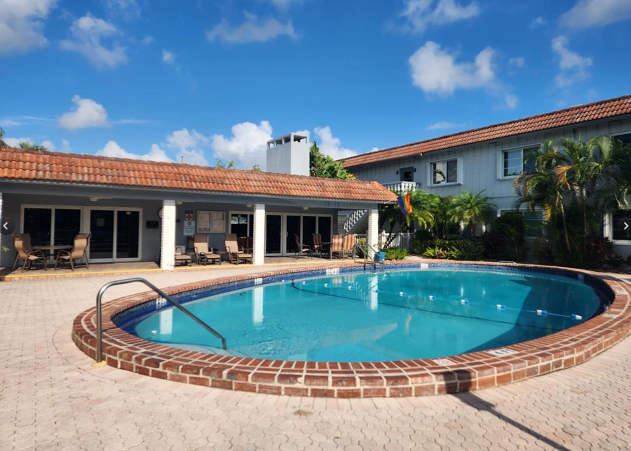 Priced to sell. Trendy Wilton Manors living, perfectly positioned at an attainable Oakland Park value. Large & private w/nice layout quietly nestled overlooking a garden area. Very Quiet. Plenty of storage w/Foyer closet, large pantry & walk-in closet. Storm impact windows. Steps from New ashers/Dryers. Clean, friendly, resort community close to everything. Large courtyard w/Heated pool, remodeled clubhouse & courtesy wi-fi. Small pet welcome (20lbs). Recently painted ext & parking resurfaced. No current assessments. Good reserves. Well managed assoc. Impeccable grounds. Low maint incls wi-fi & cable. Min's to groceries, FTL Beach, trendy shops, dining, entertainment and night-life on Wilton Dr, bus routes, I-95, airport, cruise port.
