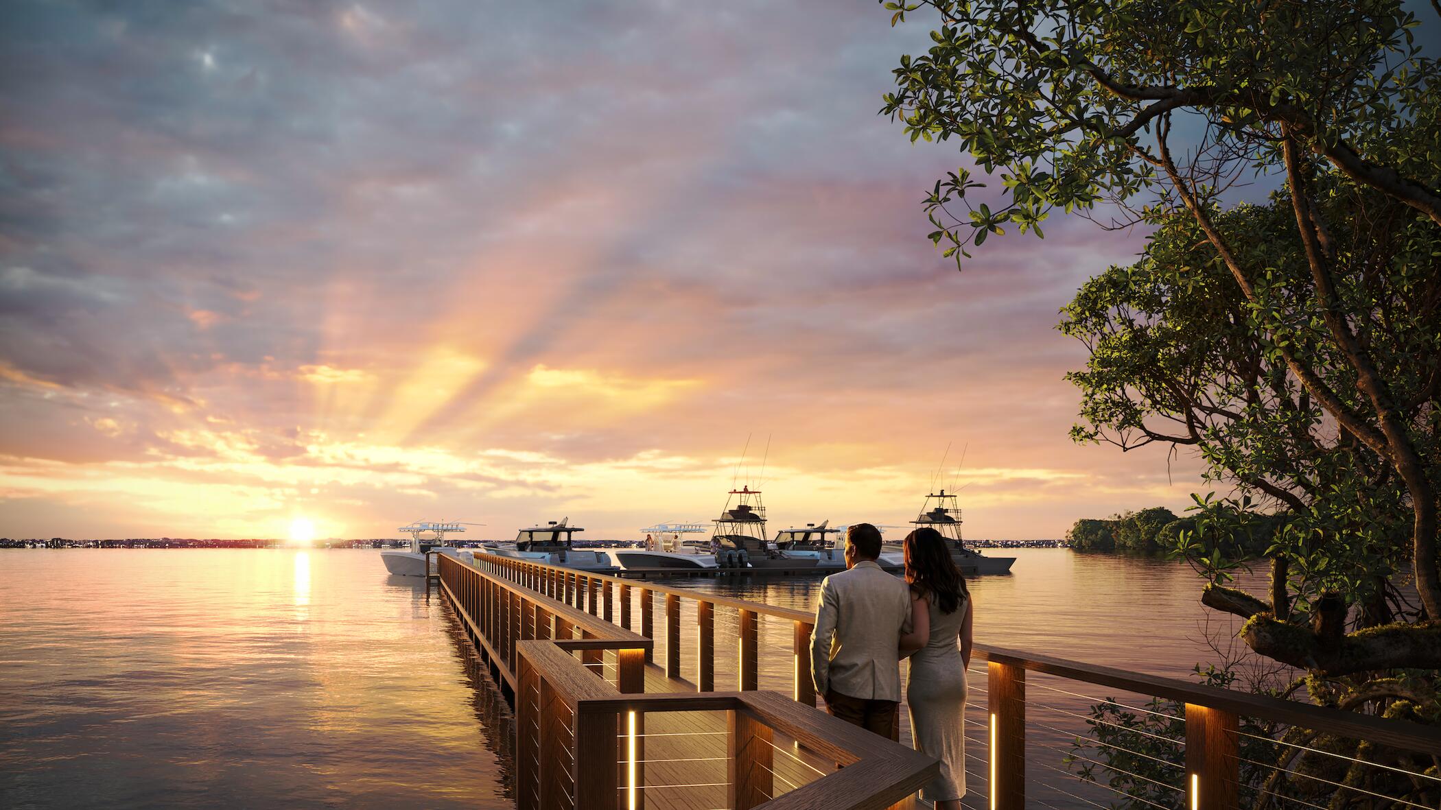Rising from one of the most coveted stretches of Florida's Treasure Coast, these newly constructed luxury waterfront residences introduce a rare opportunity to own brand-new construction on Hutchinson Island something that is increasingly difficult to find, especially at this price point. Limited to just twenty-four meticulously crafted residences, this boutique development was intentionally designed to embrace its spectacular surroundings where the Intracoastal Waterway meets the Atlantic Ocean. Positioned along a mile-wide expanse of the Indian River, residents enjoy sweeping water views, easy access to the open ocean via the nearby St. Lucie Inlet, and the serenity of true waterfront living yet remain only minutes from the charm and vibrancy of Downtown Stuart. Each residence offers an expansive 4-bedroom, 3.5-bath floor plan with approximately 3,100 square feet of living space, blending sophisticated architecture with elevated modern design. Floor-to-ceiling hurricane-impact glass floods the interiors with natural light while framing panoramic water views. The heart of the home is a beautifully curated chef's kitchen designed by Oggi Design House, featuring custom two-tone cabinetry, under-cabinet lighting, and striking Matarazzo Dolomite natural stone countertops with a full-height backsplash. A suite of GE Monogram appliances including a 36-inch induction cooktop, paneled refrigerator and dishwasher, and stacked wall ovens delivers both performance and style for entertaining or everyday living. The owner's suite is designed as a private waterfront retreat. Each residence includes a walk-out terrace capturing expansive views of either the Intracoastal Waterway or the Atlantic Ocean. The spa-inspired primary bath showcases Italian terrazzo tile, Mystery White marble countertops, custom cabinetry, and a luxurious triple-head rainfall shower designed for total relaxation. Beyond the residences, the lifestyle amenities create a true waterfront sanctuary. Residents enjoy a beautifully designed clubhouse with indoor-outdoor entertaining space, a resort-style pool deck with an 800-square-foot pool and sun shelf, a state-of-the-art fitness center with sauna, and a private marina offering seven boat slips (available for purchase), day docks, and kayak launch access. Deeded beach access located directly across the street allows owners to enjoy both the river and the ocean from one extraordinary location. Additional conveniences include true two-car garages with EV charging, smart-home compatibility, integrated whole-home Wi-Fi, and built-in multi-room Sonos sound systems, seamlessly blending modern technology with timeless coastal design. What makes this offering truly exceptional is its rarity. Waterfront new construction on Hutchinson Island is extremely limited, particularly in a boutique setting of this scale and craftsmanship. With only twenty-four residences available, this development represents one of the island's most exclusive new addresses where elevated finishes, resort-style amenities, and direct access to both river and ocean come together to create a lifestyle that is simply unmatched.