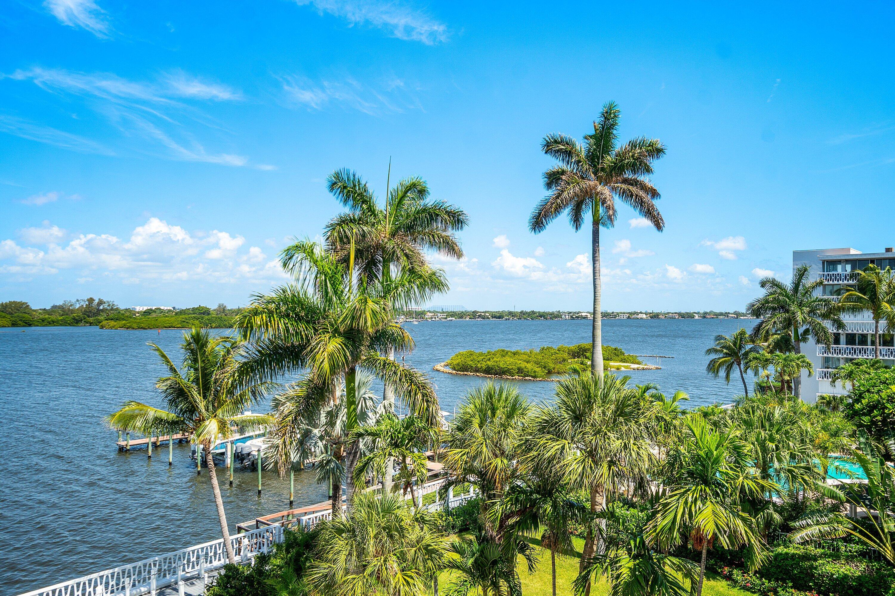 Enjoy Intracoastal Lifestyle. Stunning  Wide and Expansive Intracoastal Views from this 5th floor 2/2 Condo Unit. Situated across the street from a Private Beach and a PAR 3 Public Golf Course and Restaurant. Heated Pool on the Intracoastal. PARADISE! Impact Glass and Accordion Hurricane Shutters for Protection and Peace of Mind. Current renovations to the lobby and amenities area (No assessment). Washer & Dryer inside the unit. Open Kitchen, Stainless Steel Appliances. Open (Not Covered) Parking Space #67. Boat Dockage - Per Availability to Rent. Milestone and SIRS Inspection Completed. New Roof 2025. Person at Front desk, Property Manager On-Site, Fitness Center, Social/Community Room. NO Tubs in Bathrooms. A/C 2017, Hot Water Heater 2022. Buyer MUST VERIFY ALL INFORMATION.