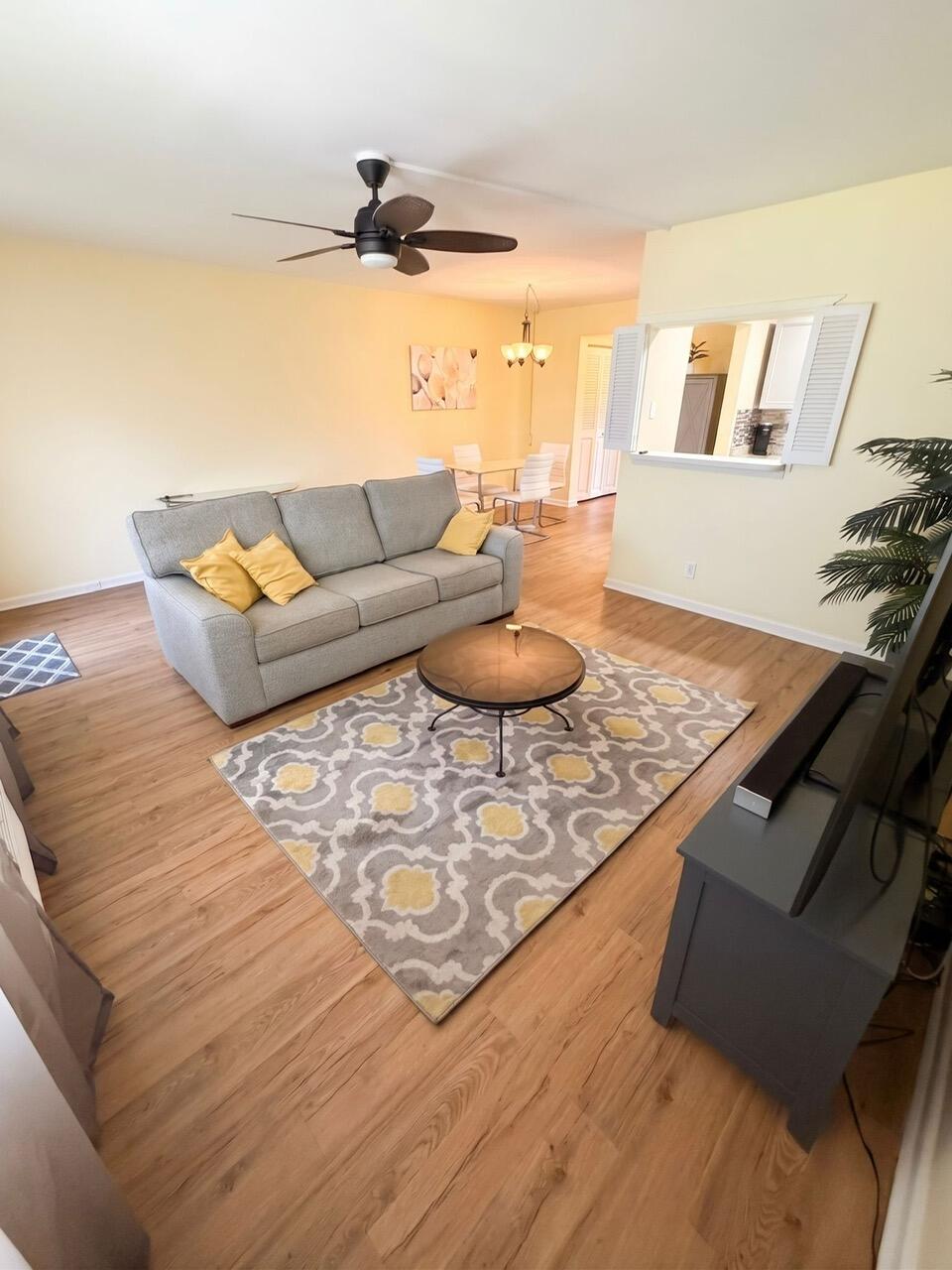 Charming 1 Bedroom, 1.5 Bath Condo in Century Village - Boca Raton Welcome to this beautifully maintained 1-bedroom, 1.5-bath residence in the heart of Century Village, one of Boca Raton's premier 55+ active adult communities. This bright and spacious unit offers [approx. 810 sq ft] of comfortable living space, featuring an open living/dining area, updated kitchen, and a versatile 1.5-bath layout perfect for guests. The primary suite offers generous closet space and easy access to the updated half bath, while the screened-in patio/balcony provides a peaceful spot to relax and enjoy garden views. Century Village offers an unmatched resort-style lifestyle with amenities including multiple pools, a state-of-the-art clubhouse, fitness center.