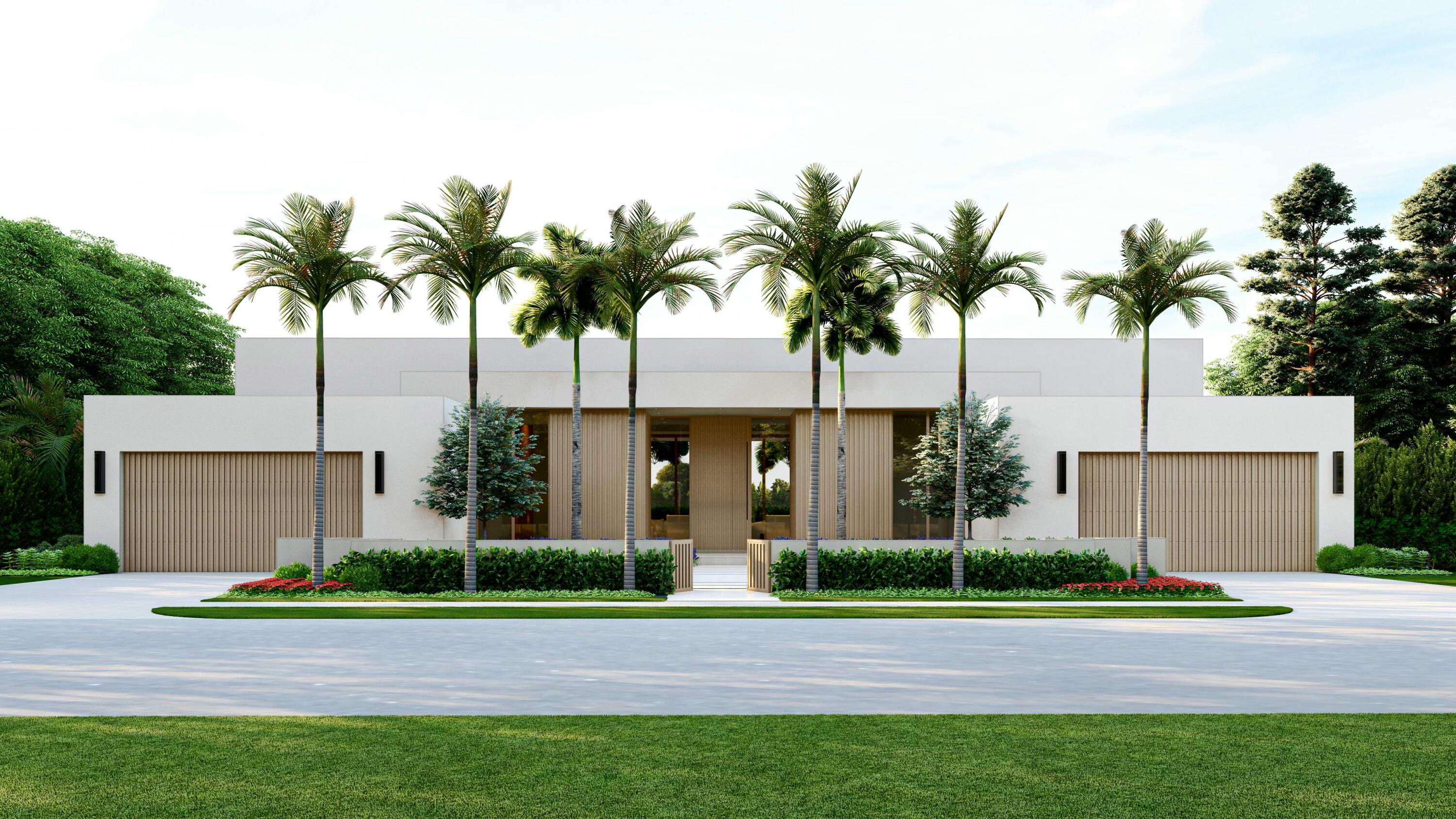 This sprawling one-story estate, designed with a clean and timeless modern aesthetic, is a collaboration between award winning Azure Development, Affiniti Architects and CZAR Interiors. Nestled in the quiet, family-friendly Lake Ida neighborhood, the home sits on an oversized 120' by 140' lot, offering privacy and tranquility. Just one block from Cornell Park and seven blocks from Atlantic Avenue's shops and restaurants, the home provides a perfect blend of seclusion and convenience. A lushly landscaped front entry courtyard leads to a four-car garage, setting the stage for this architectural masterpiece. The residence features 12-foot-high floor-to-ceiling glass, allowing for abundant natural light and seamless indoor-outdoor living. Designed for entertaining with a host of Wolf and Sub-Zero appliances, the estate boasts an expansive club room with a full front and back bar and wine feature, service kitchen with additional dishwasher, prep sink and walk-in pantry and expansive laundry room with two pairs of Electrolux washers and dryers.  As you head outdoors through the 28' of pocketing sliding glass doors, you will find an expansive 41' long covered loggia with summer kitchen, phantom screens and natural gas fireplace all overlooking the saltwater pool with spa and sun shelf, creating a resort-like experience. The home features 4 bedrooms including a VIP suite, office, 4 full bathrooms, and 1 half bath and totals 7,223-square-foot.  All of the latest smart home technology is built into this home including a full lighting control system, a 4k security camera system and digital shower control system.  Bring all of your toys because the four car garage is set up to store additional vehicles, as the garage contains jack shaft operators and high lift track systems.  The home will be available for occupancy in the early Summer of 2025.