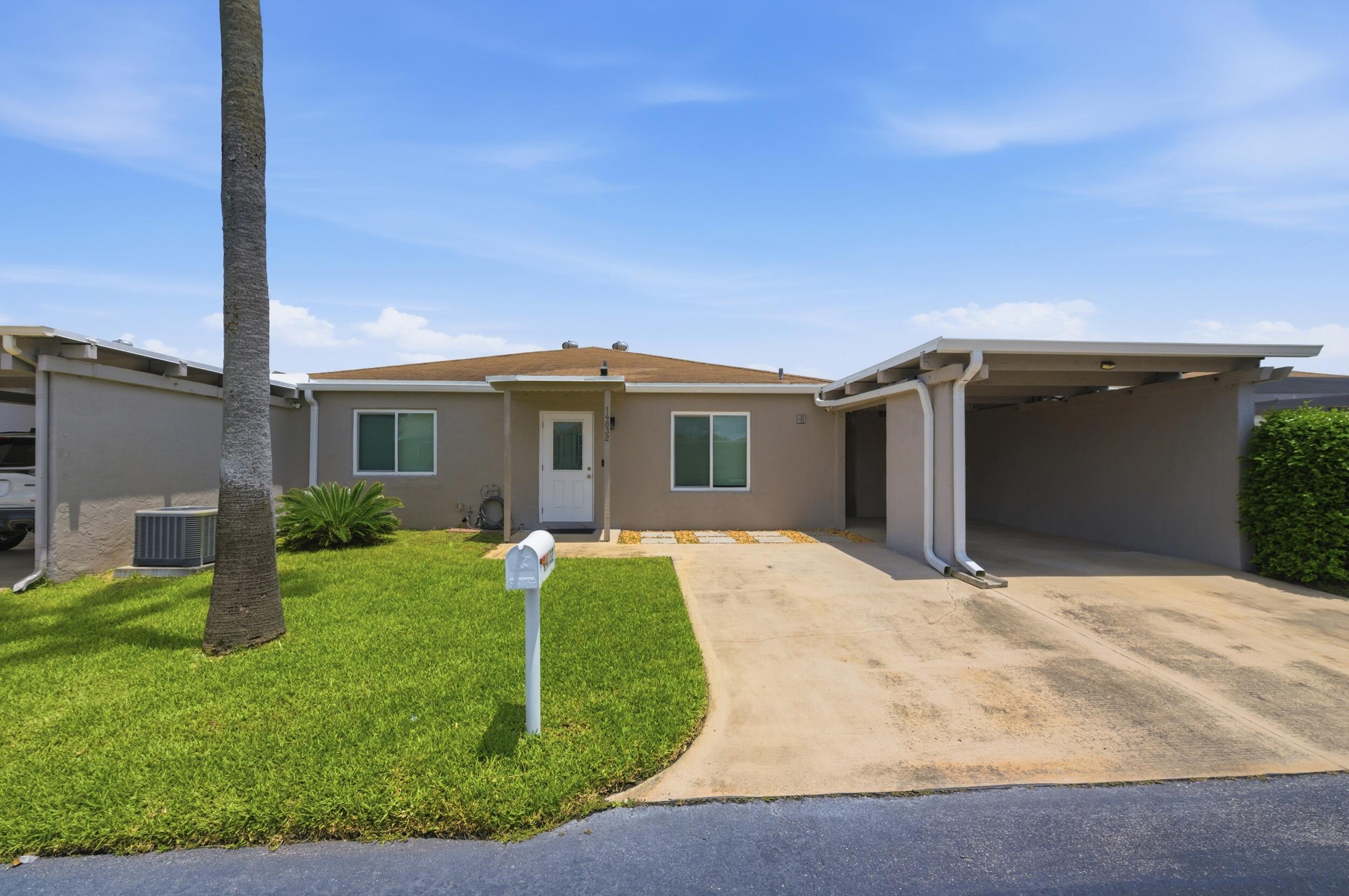 Available August 1 — Furnished or Unfurnished! Serene patio retreat in desirable Camelot Village, a premier 55+ community. This beautifully maintained and updated home features impact windows and doors, an open floor plan, and no carpet throughout. The modern kitchen offers stainless steel appliances, quartz countertops, and an in-unit washer and dryer. The spacious primary suite includes a walk-in closet and private bath, while a second full bathroom provides comfort for guests. Enjoy peaceful outdoor living on the private patio in a quiet, well-kept community with clubhouse, pool, and active social calendar. Conveniently located near shopping, dining, entertainment, and major roadways, this move-in-ready rental offers comfort and ease of South Florida living.