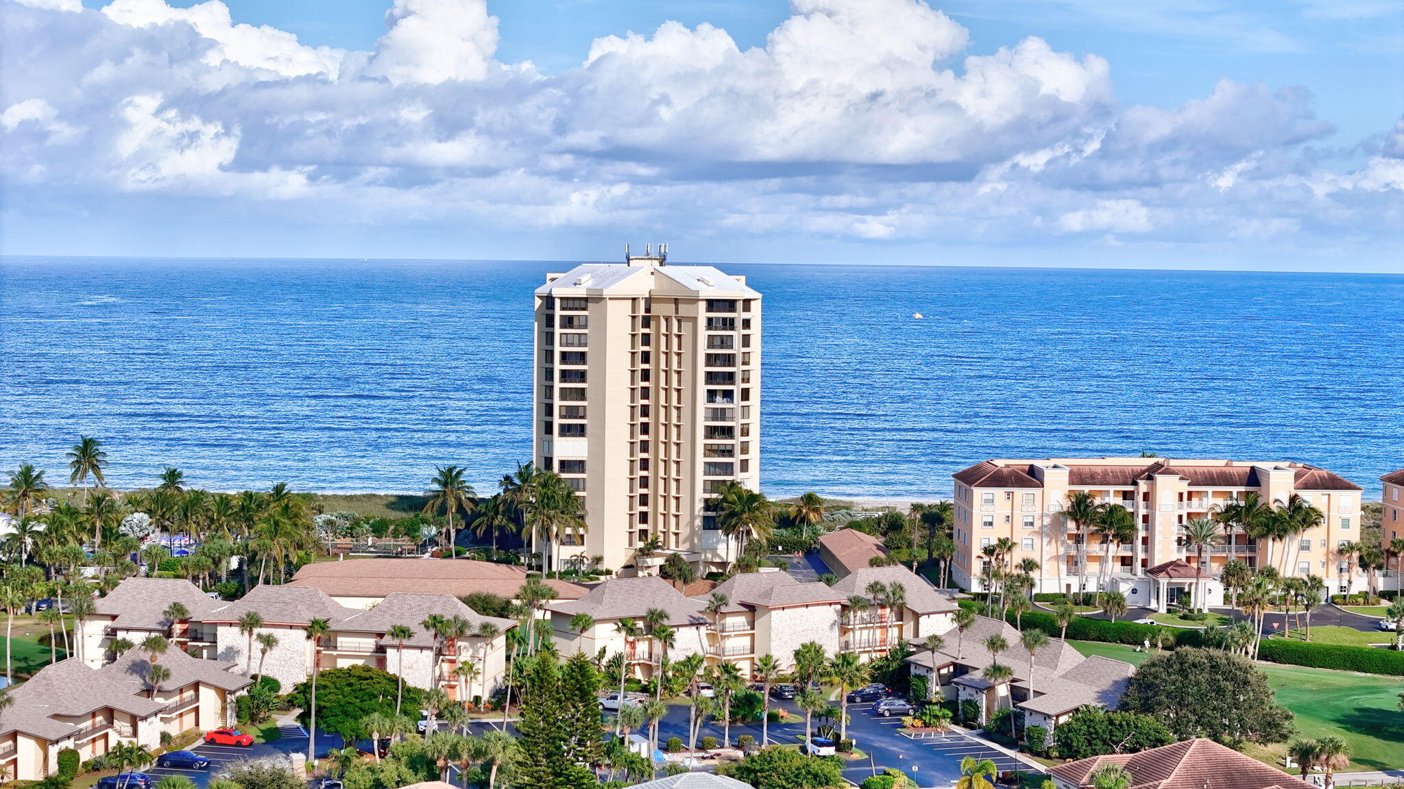 Luxury oceanfront living right at your fingertips.  This stunning 2 bedroom 2 bathroom 1 car garage unit is conveniently located on the 2nd floor with beautiful ocean and main pool views.  This condo has been recently renovated with new furnishings, paint, granite countertops in kitchen, wet bar and baths and impact windows and electric shutters throughout. This highly sought after community is loaded with amenities like 4 heated pools, 9 hole executive golf course, tennis (clay and asphalt courts), pickleball, shuffle board, bocce  ball, onsite restaurant and poolside tiki bar. Brand new clubhouse, gym and resort style primary pool. Rooms Sizes Approx.
