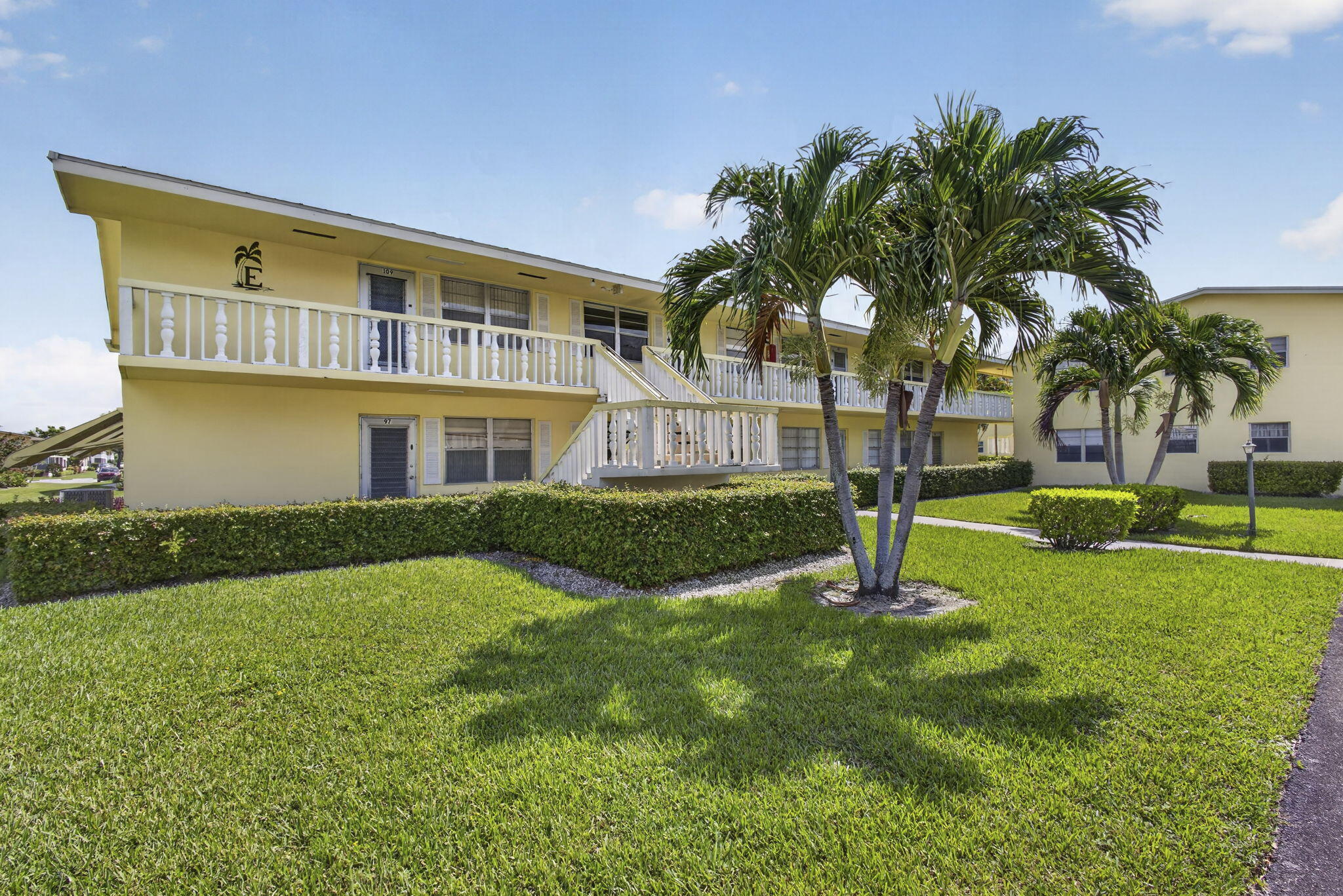 One of the lowest priced 2BR, 1 1/2BA in all of Century Village.  Priced well below market for quick sale.  Median active price for this model as of listing date is $130,000.  NEW AC 2024!  Choose your contractor and make it your own.  Or, do light updates and move right in.  Second floor unit with screended balcony.  Storage closet on balcony, plus walk-in closet in 2nd bedroom.  Century Village is an amenity-rich community.  Be active on the pickle ball court or in the card room.  Beautifully landscaped throughtout the community.  Man-gated with easy access to Turnpike, shopping, and restaurants.  Great deal for a snowbird or for investor who wants to fix and flip.  Make an appointment today.