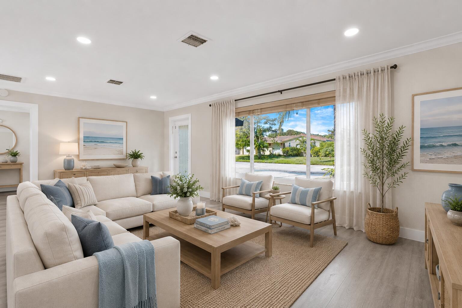 Completely updated and move-in ready, this 3-bedroom, 2-bath home offers modern comfort in one of Deerfield Beach's most desirable neighborhoods, The Cove. With no HOA and just 1.5 miles from the Deerfield Beach Pier, this property delivers the best of South Florida coastal living. Inside, the home features brand-new flooring throughout, fresh interior paint, and new baseboards and trim. The bright, open layout is designed for easy everyday living and entertaining. The renovated kitchen includes new appliances, ample counter space, and a seamless connection to the main living area. The spacious primary suite serves as a private retreat, featuring a newly redesigned bathroom with double vanities, a double walk-in shower, a freestanding soaking tub, and a fully built-out walk-in closet that feels more like a luxury hotel than a residence.

Outdoors, the tropical backyard is ideal for relaxing or hosting guests. Southern exposure keeps the pool sunlit throughout the day, while mature palms and an oversized awning create a private, resort-style setting. Additional upgrades include impact windows and doors, a newer roof, and a 200-amp electrical panel.

Located in one of South Florida's fastest-growing coastal communities, Deerfield Beach is known for its award-winning beaches, walkable pier, vibrant dining scene, and strong sense of community. With easy access to major highways, airports, parks, top-rated schools, golf courses, and premier pickleball facilities, this home is perfectly suited for full-time living, a vacation retreat, or a long-term investment.