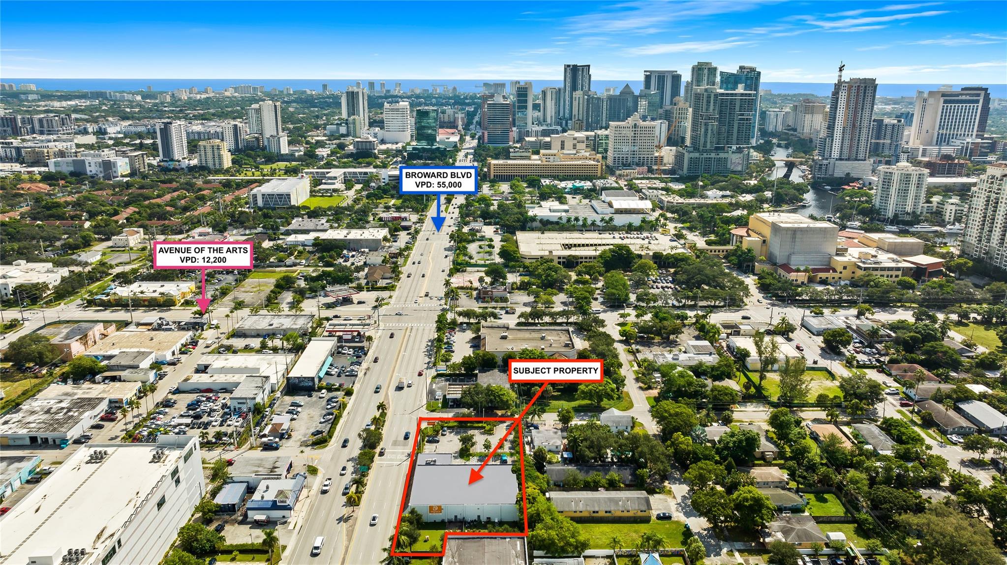 Situated at the epicenter of downtown Fort Lauderdale, this property enjoys unrivaled proximity to the city's bustling business district, entertainment hubs, and cultural attractions. Surrounded by new and upcoming developments, this property is poised to benefit from the continued growth and revitalization of the area. Sitting on an expansive 31,542 square foot lot with favorable B-1 zoning.  With a long-term franchise tenant already in place, this property offers both stability and potential for the savvy investor.With its prime position along Broward Blvd, this property ensures strong visibility and brand recognition for your tenant with approximately 55,000 VPD.