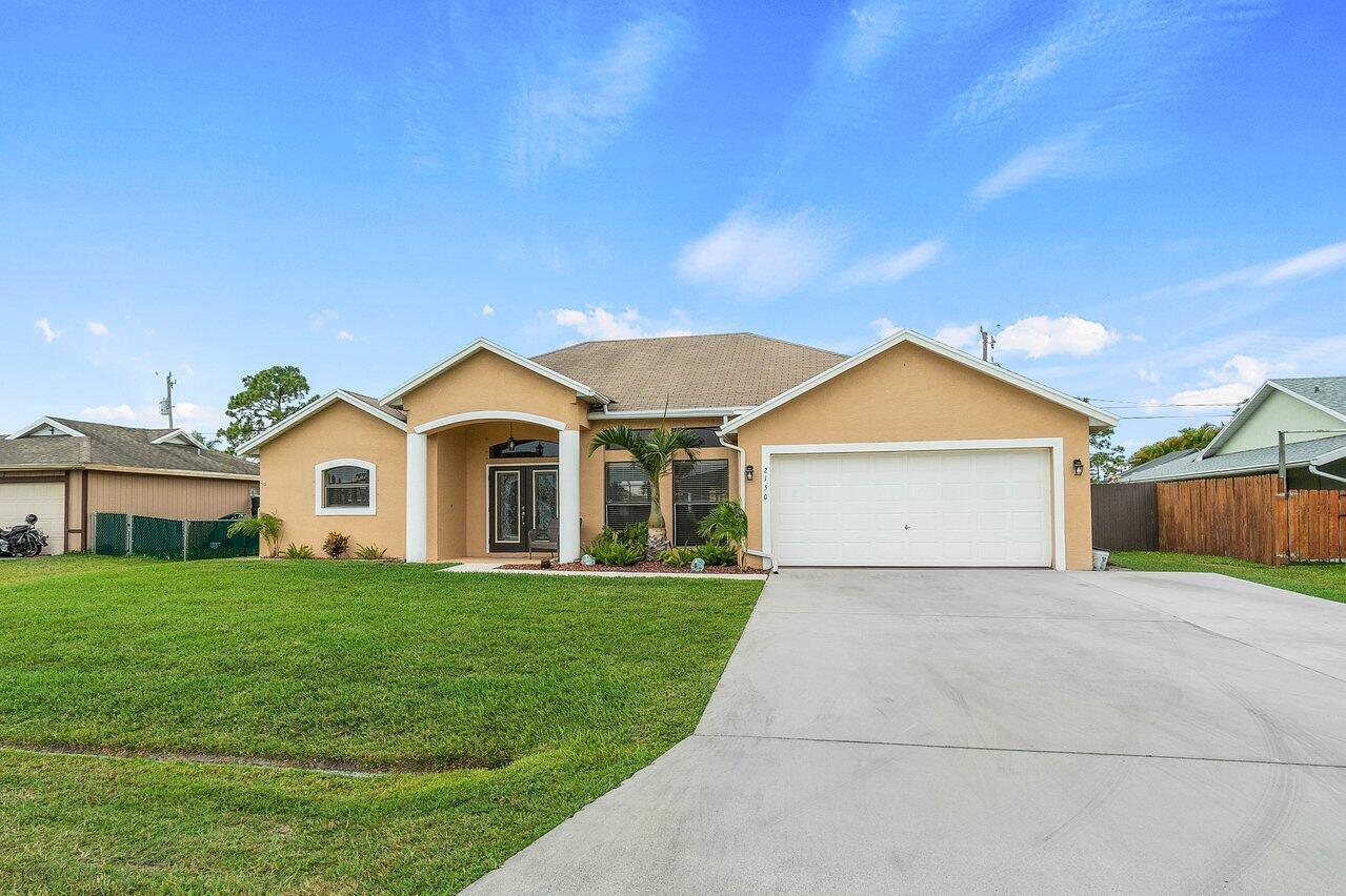 NON HOA, Single Family Pool Home with a proven Home Care Assisted LivingBusiness for sale in the heart of Port St Lucie. This stunning custom-built 4 bedroom, 2 bath, 2 car garage CBS pool home sits on a gorgeous, park-like lot with incredible curb appeal and an immaculate interior. The spacious split floor plan feels perfect for modern living, featuring an open-concept design with soaring volume ceilings, beautiful architectural niches, brand new kitchen and bathrooms, and gorgeous tile flooring throughout. All the main living areas overlook the sparkling crystal-blue pool and expansive patio — ideal for effortless indoor-outdoor entertaining. The custom cherry kitchen is a cook's dream, complete with granite counters, a decorative backsplash, breakfast bar, upgraded appliances, a large pantry, and a bright sunlit breakfast nook. The oversized family room flows seamlessly into the kitchen and patio. The luxurious master suite offers volume ceilings, his-and-her closets, and a spa-like bath with dual vanities, a garden tub, separate water closet, and a huge walk-in shower with a privacy window. Three generous guest bedrooms share a private cabana-style bath. Outside, you'll love the huge fenced yard, brand-new outdoor fire pit, custom pool with multiple sitting areas, and oversized screened patio. This home is truly a 10 out of 10!