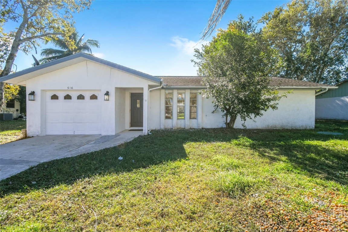 This move-in ready home features a bright, open floor plan with fresh neutral finishes throughout. The spacious living and dining areas flow seamlessly into the kitchen, which offers white cabinetry, ample counter space, and sliding glass doors that bring in abundant natural light and provide easy access to the backyard. Bedrooms are generously sized, including a large walk-in closet for added storage. The updated bathroom includes a modern vanity and fixtures. Enjoy the convenience of an indoor laundry area and an attached one-car garage. Outside, the expansive backyard offers plenty of room for entertaining, pets, or future customization. Conveniently located near shopping, dining, and major roadways. Schedule your showing today! New AC in 2024!