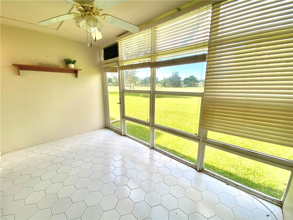 GROUND FLOOR BEAUTIFUL VIEW RIGHT ON THE GOLF COURSE & READY TO MASTER! PERFECT OPPORTUNITY TO MAKE THIS YOUR OWN IN FRIENDLY ORIOLE GOLF & TENNIS COUNTRY CLUB. BUILDING LOCATED RIGHT NEXT TO COMMUNITY POOL, HAS LAUNDRY ROOM & PARKING SPOT IS RIGHT IN FRONT OF UNIT. CLOSE TO IT ALL: SHOPPING, RESTAURANTS, SAWGRASS EXPRESS WAY, TURNPIKE, 441, I95. GOOD SIZE MASTER BEDROOM & BATH WITH WALK-IN CLOSET. HALF BATH FOR GUESTS. LARGE PEACEFUL PATIO RIGHT ON THE ROLLING GREENS. 650 MINIMUM CREDIT SCORE & ABOVE 30K ANNUALLY VERIFIABLE INCOME REQUIRED BY THE ASSOCIATION.