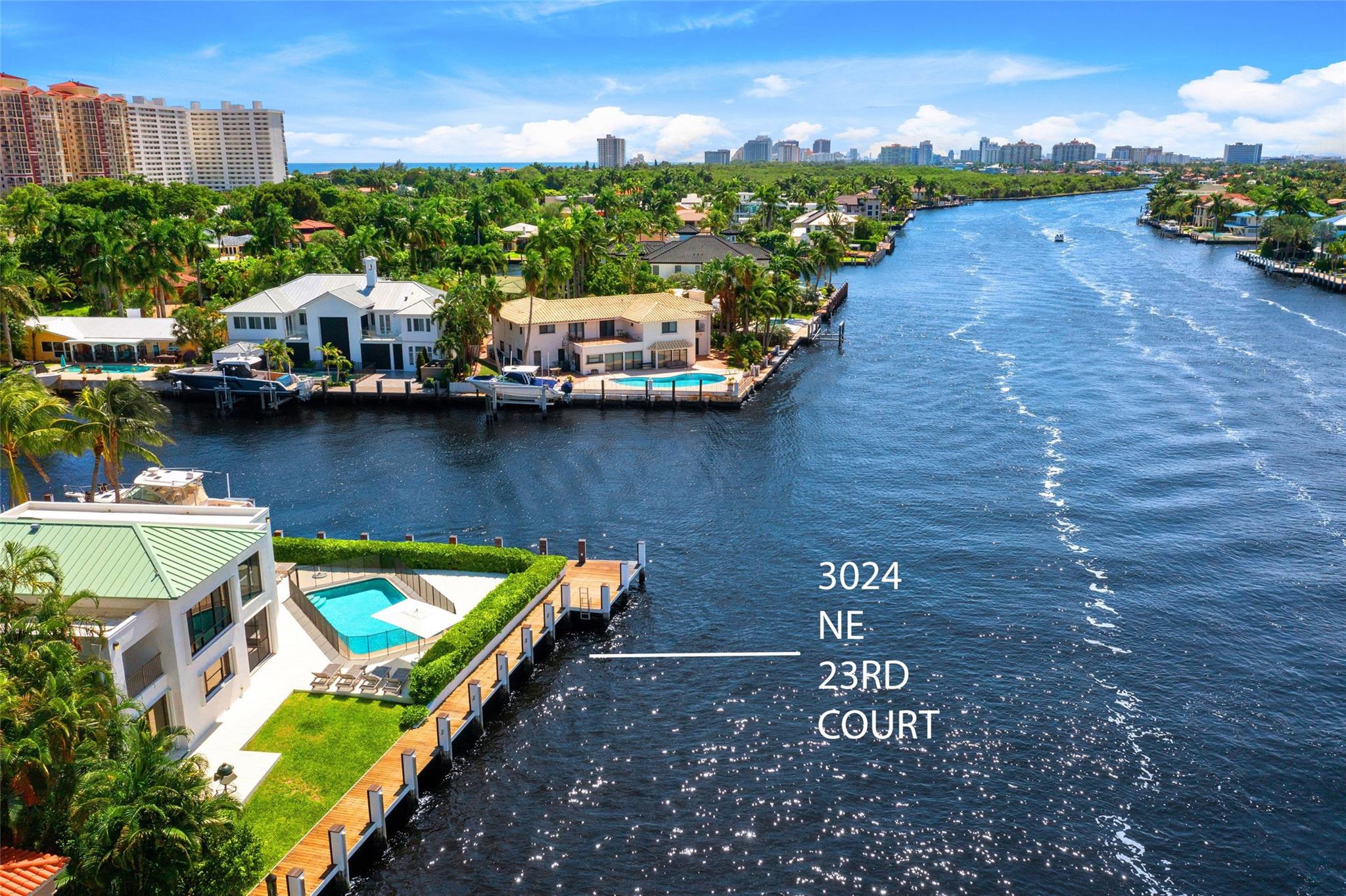 SALE FELL THROUGH - BACK ON THE MARKET | INTRACOASTAL POINT WITH SPECTACULAR SOUTH PANORAMAS | SITED BETWEEN THE OCEAN & INTRACOASTAL | LOT: 15,712± FT & 0.36± ACRES | WALK TO BIRCH STATE PARK | 100± FT DIRECT INTRACOASTAL & 140± FT FRONTAGE WIDE CANAL |DEEP DRAFT FOR 130± FT YACHT | FEATURES A WRAPAROUND NEWER DOCK | EQUIPPED WITH BOAT LIFT AND SEPARATE JET SKIS PLATFORM | CONTEMPORARY HOME WITH WALLS OF GLASS FOR WIDE PANORAMAS | 2-STORY GREAT ROOM | SCREEN ENCLOSED LANAI | METAL ROOF | THREE ENSUITE BEDROOMS ON FIRST LEVEL | PRIMARY BEDROOM HAS 11.5± FT CEILINGS & LOCATED ON THE 2ND LEVEL WITH WIDE WATER VIEWS, SITTING AREA & AN OFFICE | BEACH, RESTAURANTS, GROCERIES ALL IN CLOSES PROXIMITY |HOUSE REBUILT 1987 SOME OLDER AREAS
