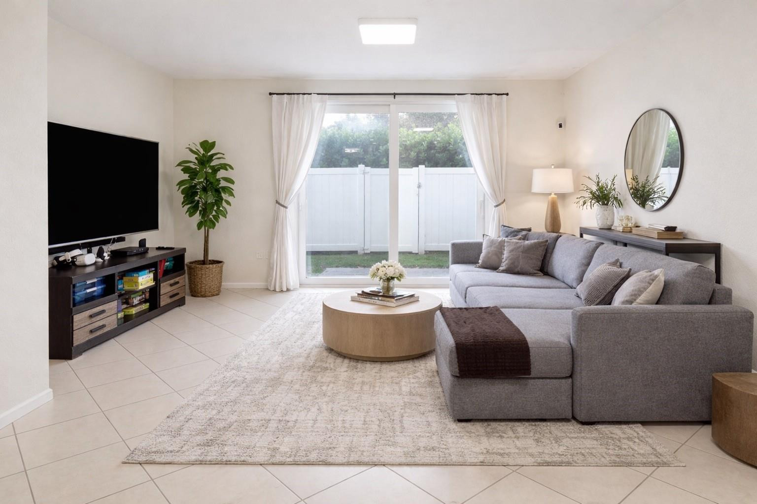 Stunning 3-bedroom, 2.5-bath townhouse featuring a Jack-and-Jill bathroom setup, upstairs laundry with Hurricane Impact windows all throughout, NEW 2024 A/C unit, NEW 2023 Tankless water heater and a fenced backyard for added privacy. This stunning home offers LOW HOA fees covers cable and wifi! conveniently located near major highways, shopping, and dining perfect for comfort and convenience.
