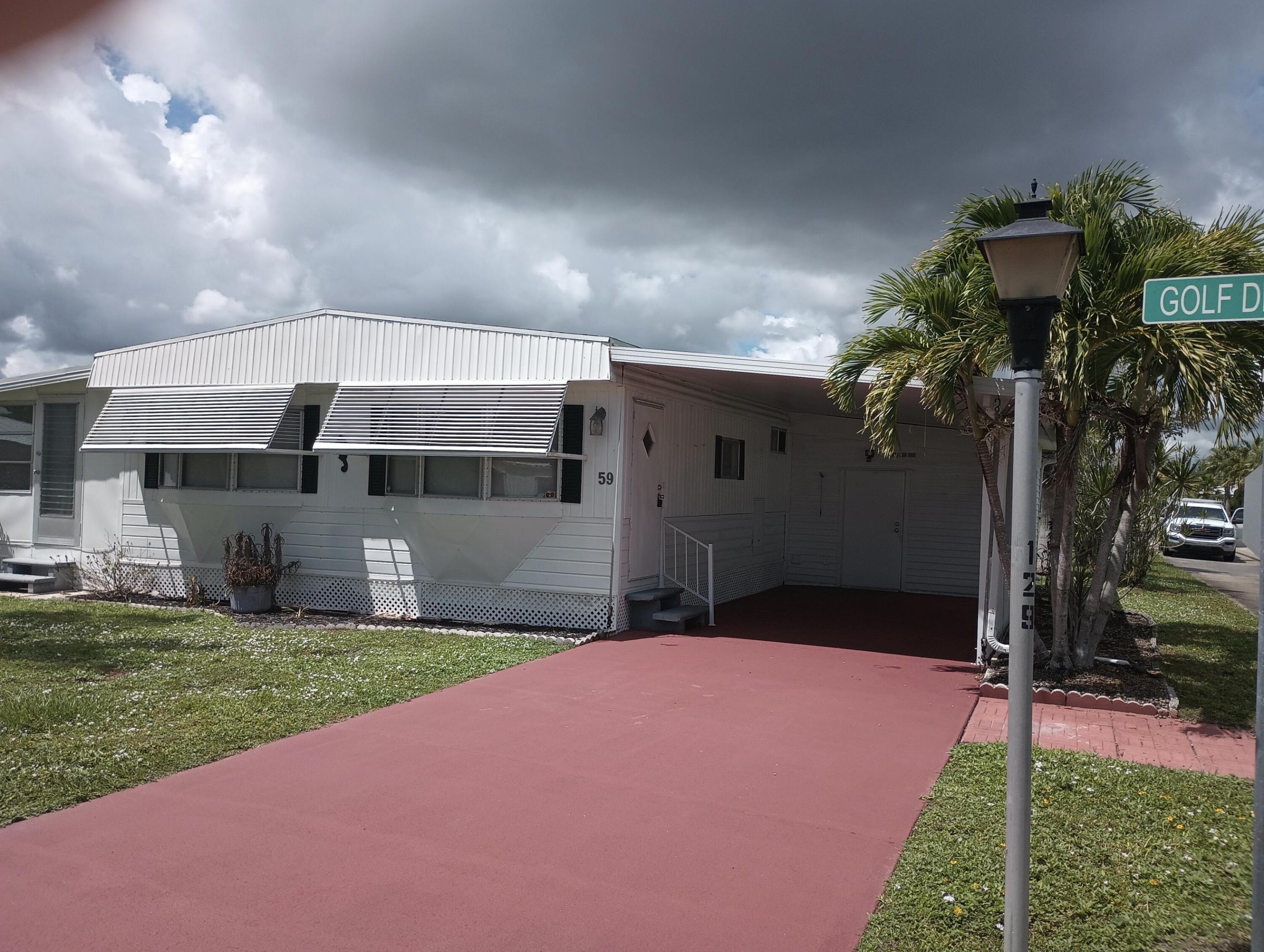Property Overview 🏠 3 Beds | 2 Baths | 1,188 Sq Ft 💰 Offered at $20,000 , Including change of ownership review items  📍 Spanish Lakes One, Port Saint Lucie, FL 34952 Key Features • Spacious split-bedroom layout with walk-in closet  • Appliances included: dishwasher, dryer, microwave, electric range, refrigerator, washer • Interior laundry room, storm shutters, and partial furnishings • Flooring: carpet and vinyl Exterior & Community Highlights • Attached carport with golf cart parking • Paved road access • Resort-style amenities: clubhouse, pool, tennis, fitness center, billiards, shuffleboard, beach club, and boat ramp • 55+ adult community; buyer approval required Financial Details • HOA: $843/month • Taxes: $112/year
