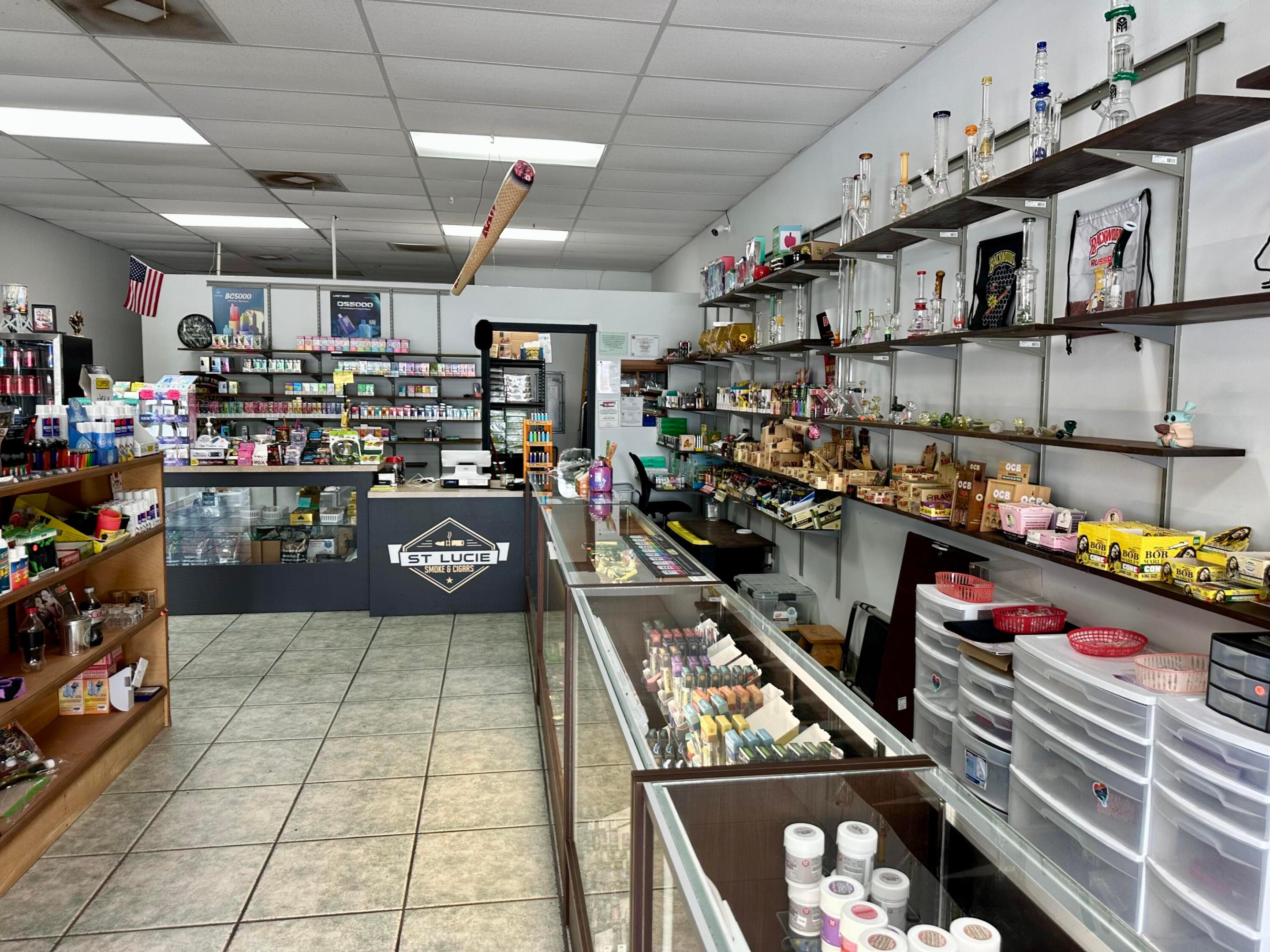 Successful smoke shop for sale in a great location. St. Lucie Smoke and Cigars has been in business for 3 years under current LLC, prior to that it was another successful smoke shop for 10+years. Full inventory included with sale. Lease term ends April 30, 2028.