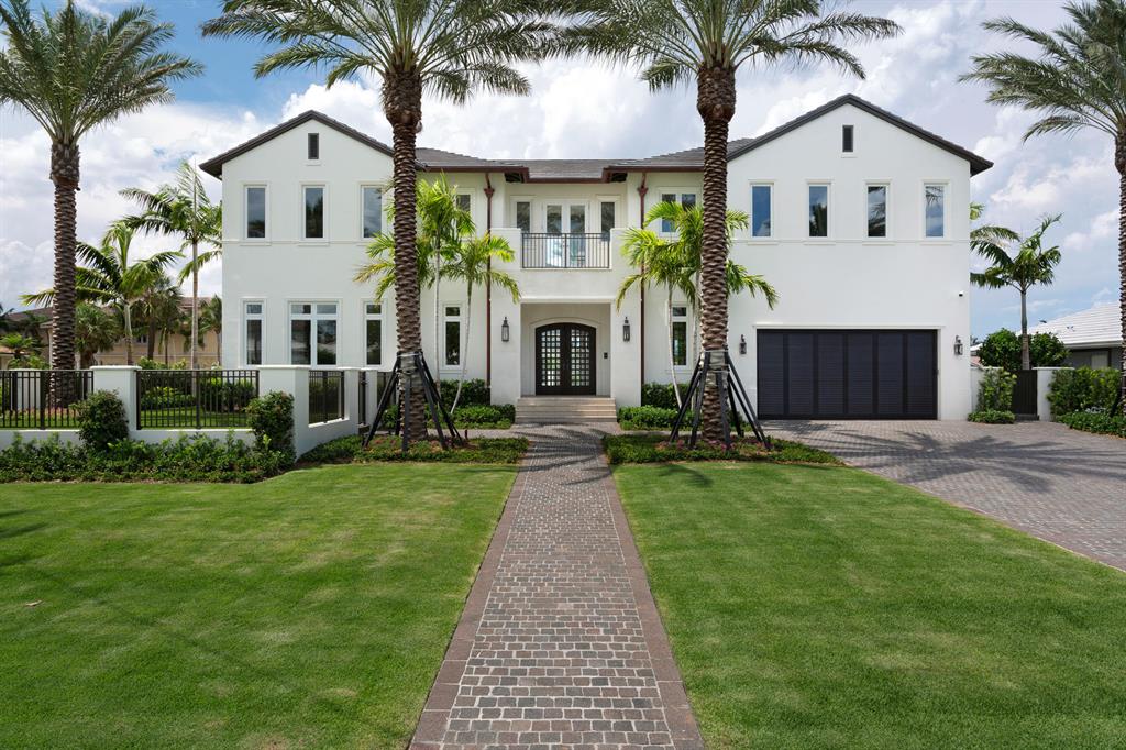 New architect-designed deepwater estate on a quiet block-long cul-de-sac right across from the beach, close to Atlantic Avenue. A modern take on a coastal villa, this stylish showplace features luxurious outdoor living spaces on both levels – by the resort-style pool and yacht dock, and also off the upstairs club room. A sleekly paneled fireplace anchors the great room. There are luxe master suites on both levels. The information herein is deemed reliable and subject to errors, omissions or changes without notice.  The information has been derived from architectural plans or county records. Buyer should verify all measurements.  See supplement DISCLAIMER: The written and verbal information provided including but not limited to prices, measurements, square footages, lot sizes, calculations and statistics have been obtained and conveyed from third parties such as the applicable Multiple Listing Service, public records as well as other sources. All information including that produced by the Sellers or Listing Company are subject to errors, omissions or changes without notice and should be independently verified by any prospect for the purchase of a Property.  The Sellers and Listing Company expressly disclaim any warranty or representation regarding all information.  Prospective purchasers' use of this or any written and verbal information is acknowledgement of this disclaimer and that Prospects shall perform their own due diligence.  Prospective purchasers shall not rely on any written or verbal information provided when entering a contract for sale and purchase.  Some affiliations may not be applicable to certain geographic areas. If your property is currently listed, please do not consider this a solicitation. In the event a Buyer defaults, no commission will be paid to either Broker on the Deposits retained by the Seller.  "No Commissions Paid until Title Passes."  Copyright 2018 Listing Company. All Rights Reserved.