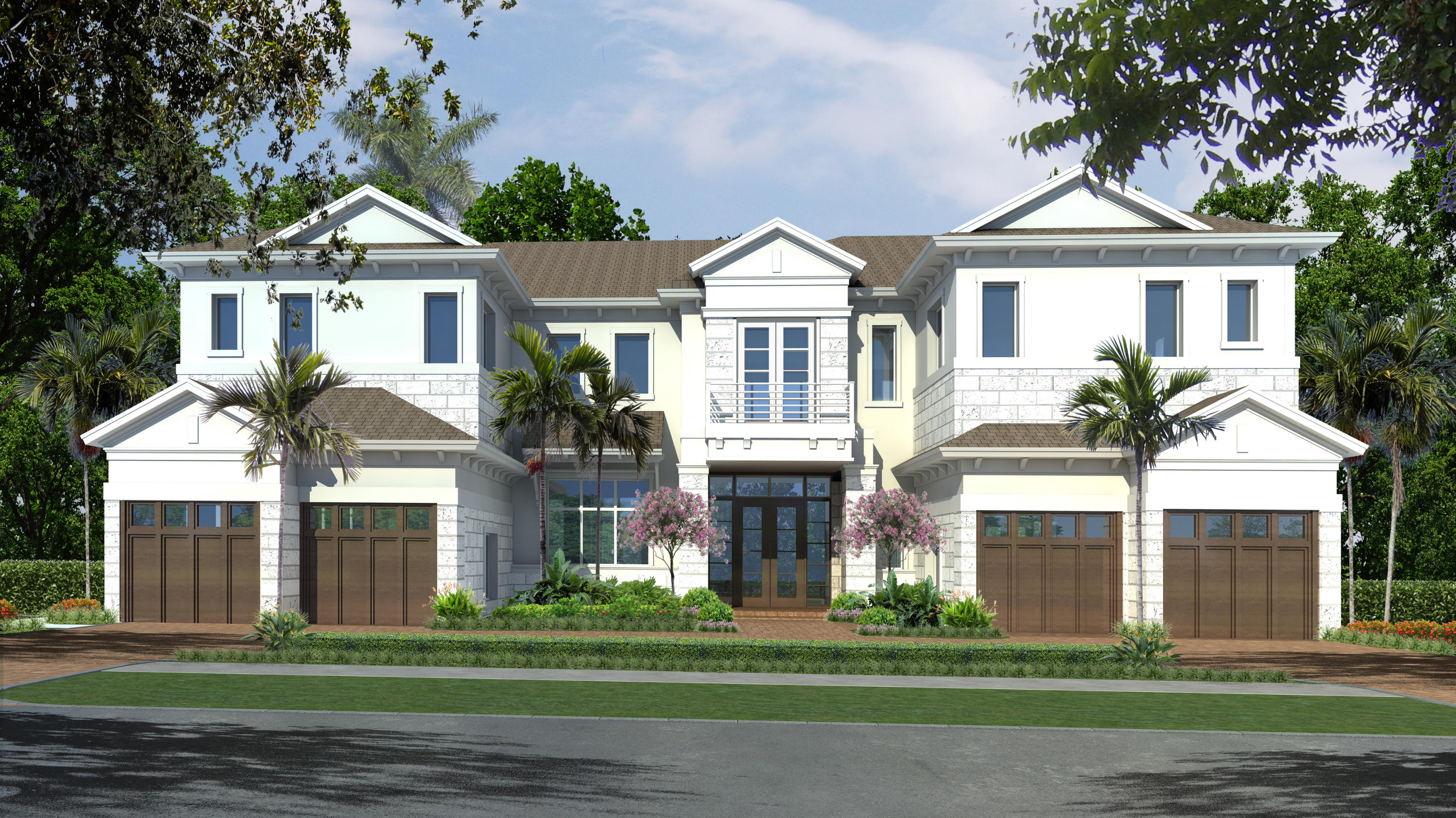The information herein is deemed reliable and subject to errors, omissions and changes without notice.  All measurements are approximate. NEW CONSTRUCTION. COMPLETION JANUARY 2017. Built by Florida's premier builder, Hollub Homes. Situated on spectacular lake and golf course lot. Luxury and sophistication define this spectacular lakefront estate offering. This strikingly elegant five bedroom seven bath residence with over 8400 sq ft of living area features magnificent architecture and exquisite custom finishes throughout, beautiful ceiling treatments and marble and hardwood floors with intricate details. The handsome wood paneled library, formal living room with fireplace, and formal dining room create the ultimate atmosphere for grand living. A gourmet chef's kitchen includes state of the art appliances, as well as a large butler's pantry. Just off the kitchen a light filled morning room and large family room overlook beautiful lake and golf course views. Adding to the ultimate in family entertainment is a cinema style home theater. A dramatic staircase leads upstairs to a grand master suite with luxurious his and her marble baths, sitting area and private balcony. Three additional en suite bedrooms and game room complete the second floor. A VIP guest suite is located on the first floor. Outdoors, the lushly landscaped property features a dramatic resort style pool, covered loggia with summer kitchen and lake and golf course views beyond. Other features include a motor court and 4 bay garage, hurricane resistant impact windows and doors and full house generator.