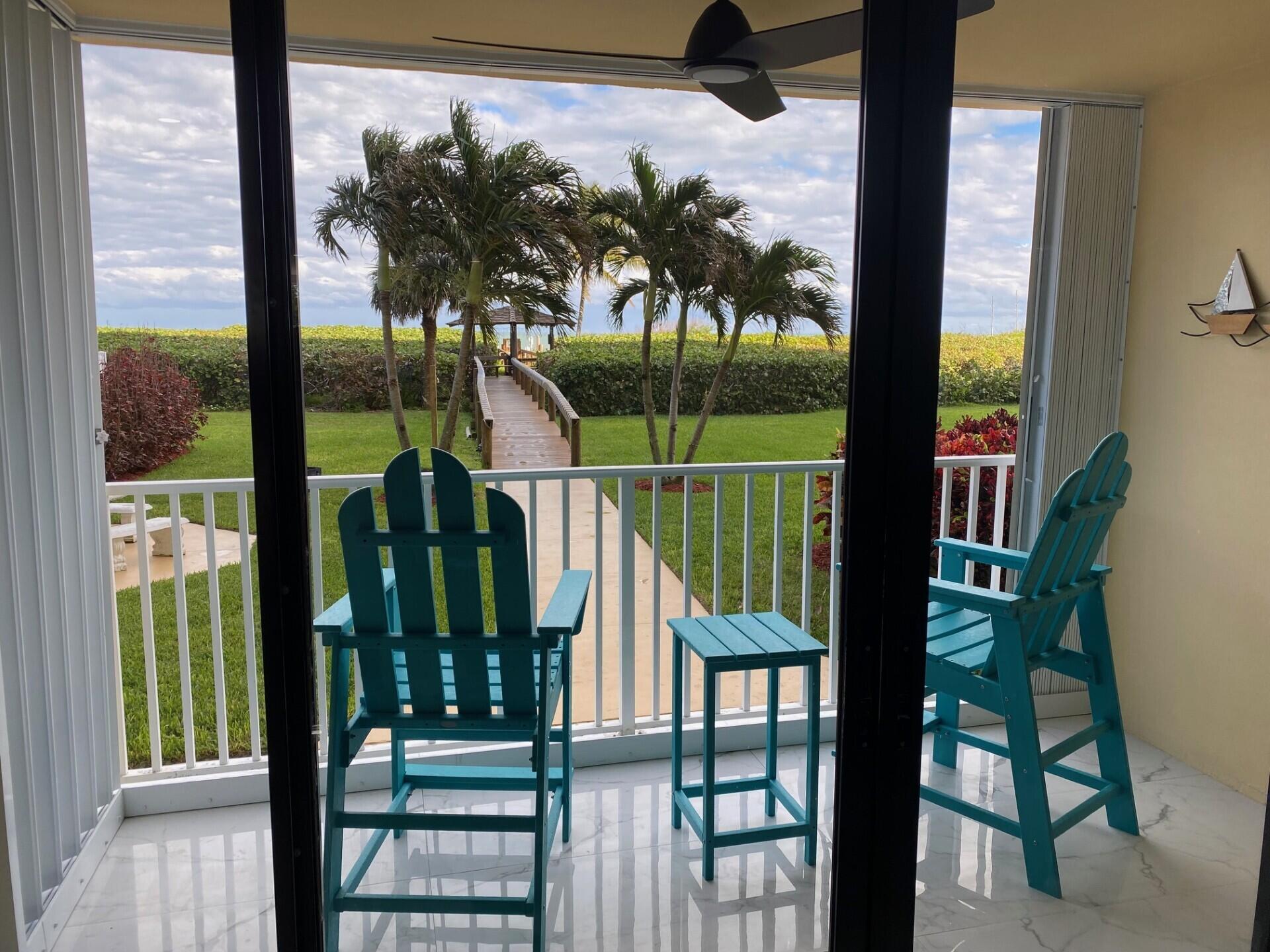 Welcome to Sea Palms Condominium on Hutchinson Island, where waterfront living meets comfortable, efficient design. This two-bedroom, two-bathroom residence offers 1,040 square feet of finished living space on a single floor, providing an accessible layout for everyday comfort. Located in this established condominium community, the property puts you steps away from the island's natural waterfront appeal. This is an excellent opportunity to own a waterfront property in Hutchinson Island at a practical scale and price point. Fully furnished and Fully Renovated!  Walk right out your door to the pool or direct beach access.  NEW exterior painting underway!  Welcome Home! Also available for rent/lease inquire with listing agent.