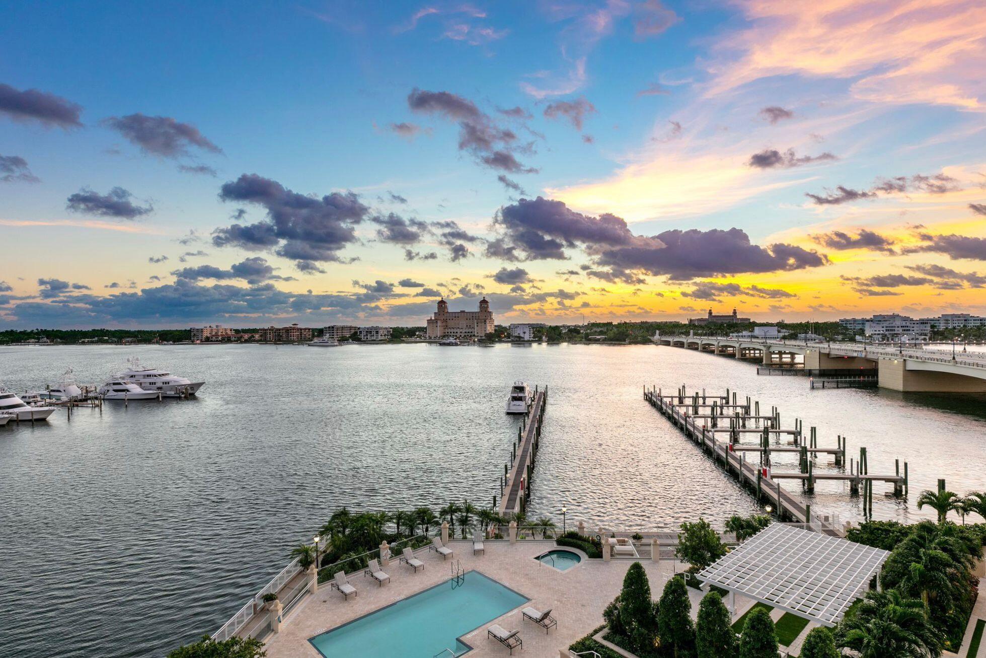 Welcome to Estate Tower Residence 502, an exceptional 4 bed, 4.5 bath residence overlooking breathtaking views of the Intracoastal, Palm Beach, and Atlantic from within West Palm's prestigious One Watermark Place. Become immersed in the sights of both sea and city from the moment you exit your private elevator foyer into the remarkable 4,475 sq. ft. of open living spaces, including a gourmet kitchen with custom finishes and state-of-the-art appliances, and a stunning 712 sq. ft. private terrace perfect for entertaining. A boutique building of just 48 waterfront residences, the renowned One Watermark Place offers a full-service lifestyle & resort-quality amenities to its residents, including a newly completed full-service marina with 22 slips for vessels ranging from 46-100 ft. in length.