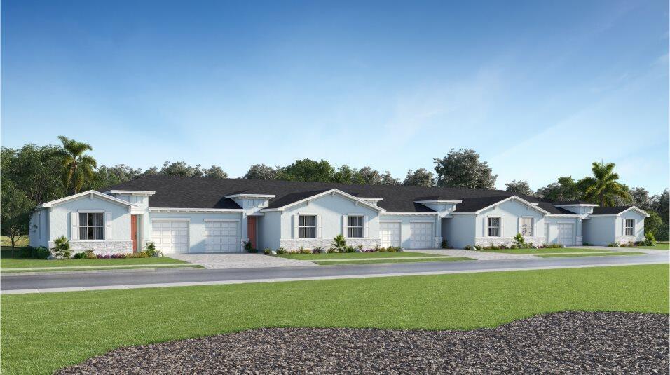 The largest plan in the Villas collection, this single-story home offers three bedrooms for extra space. In the heart of the home is a Great Room that overlooks the covered patio on one side and the kitchen and dining room on the other. In a rear corner, the owner's suite is equipped with a private bathroom and walk-in closet.  Prices, dimensions and features may vary and are subject to change. Photos are for illustrative purposes only.
