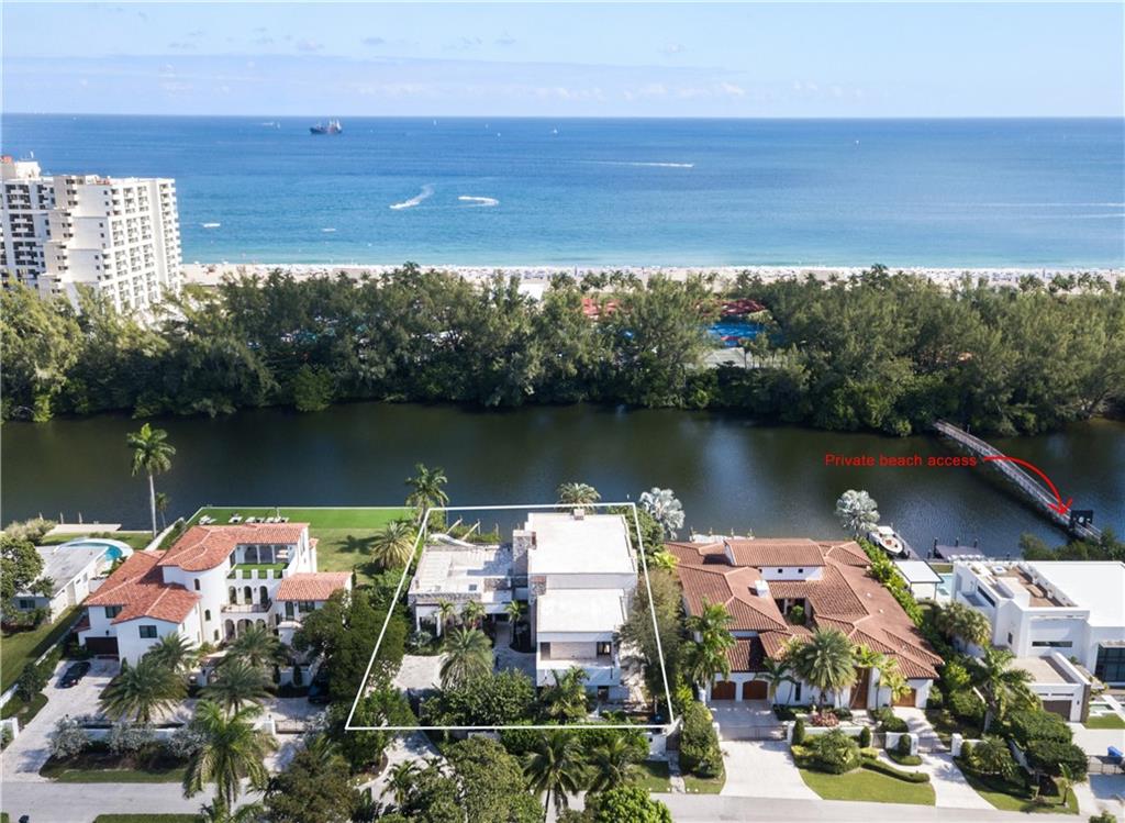 This Frank Lloyd Wright inspired home is truly an award winning architectural masterpiece and features one of the  most serene and spectacular waterfront views in  Ft Lauderdale.  This ocean access property sits on Lake Mayan (300'+) and overlooks nature preserve.  The home is located on a quiet cul de sac street in the exclusive Harbor Beach neighborhood,  a few doors away from the Harbor Beach Private Surf Club. Residents also enjoy access to the Harbor Beach Private Marina.  This home offers magnificent floor to ceiling windows, exquisite water views from every room, ocean views from the 2nd story and an impressive display of natural corals, onyx, marble, stained glass and fine carpentry throughout the home. Owner has plans/renderings for remodel to include up to 6 bedrooms. Information supplied is taken from Broward County Property Appraisers Office and is believed to be accurate., however, all information provided herein needs to be verified by buyer independently.