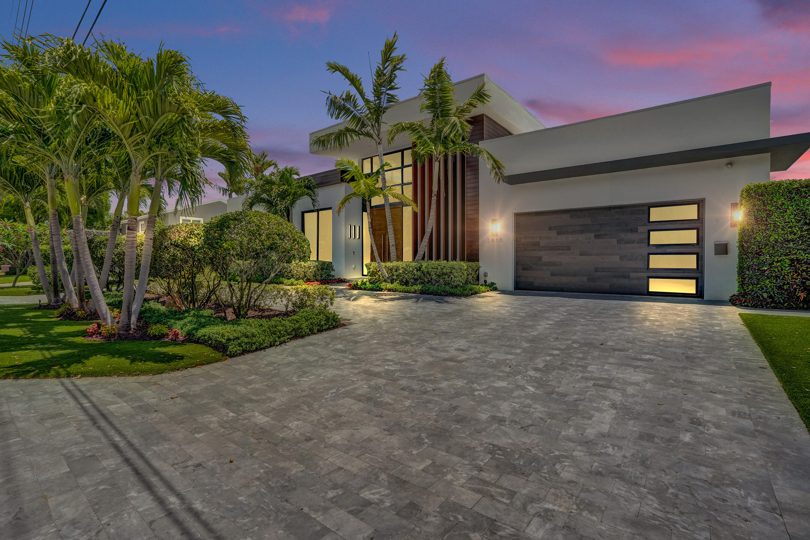 Spectacular Modern design in this custom 2018 home built by renowned builders Double P Construction. One of the best views in Fort Lauderdale. Enjoy the 200' wide canal with spectacular views of the Intracostal without the noise. Situated on a 12,500 sq foot lot with 125' of depth (rare) and 100' of waterfront-stack multiple vessels due to canal width or position boats perpendicular. Incredible Great Room design for todays living. Huge Kitchen with massive island. Water views everywhere. Awesome Master suite with closet to die for. 4 total suites plus huge Den/office. This is a warm modern design with clean lines. The backyard faces South for all day Sun. Incredible covered Summer Kitchen and multiple lounge areas. High elevation. Whole house generator. Gas cooking. High elevation with minimal steps to enter/exit. Great house for families and an ideal adult house for empty nesters. All Thermador appliances with Subzero wine cooler in Kitchen.