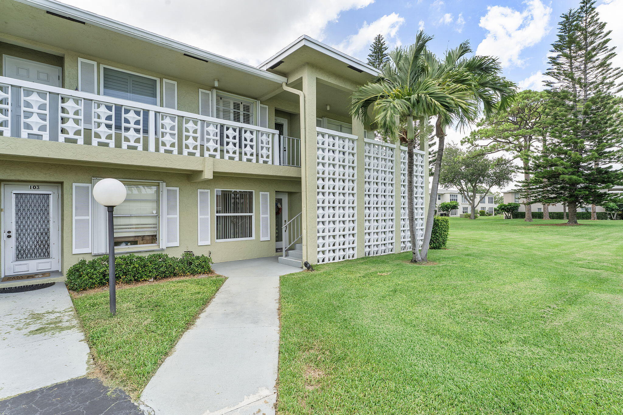 This bright and inviting residence offer privacy and abundant natural light thanks to its end-unit position. THE BEST GROUND FLOOR END UNIT IN THE COMMUNITY! With updates throughout, this condo is open and functional, featuring renovated kitchen and  tastefully updated bathrooms. AC and HWH replaced in 2024. The spacious living and dining areas flow seamlessly for everyday living and entertaining. Enjoy the convenience of ground floor access and prime Delray Beach location. Just minutes to shopping, dining, golfing and beaches, its an opportunity to enjoy the best of South Florida living. Whether you're looking for year round residence or a seasonal retreat, this is a move in ready condo combining comfort, style and unbeatable location.