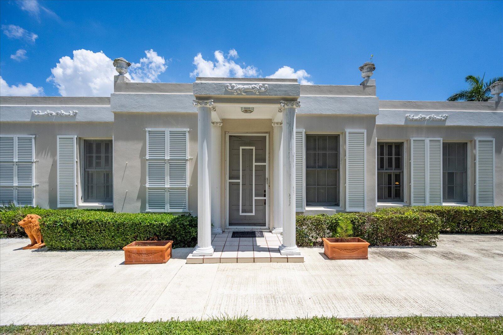 Rare Opportunity on Prestigious Wells Road in Palm Beach, Florida, This beautifully lined street is just one block away from Intracoastal, Lake Trail, Restaurants & Shopping.
Upon entering this 3 bedroom 3.5 bath home, you can feel the elegance Palm  Beach has to offer. The patio/ lanai overlooks plush hedges that surround your private pool. Guests can enjoy a spacious guest house, complete with a bar area and a full bath. A maid's quarters, with a bath,  comes complete with a private entrance.
Can be renovated or rebuilt.
2 car garage
