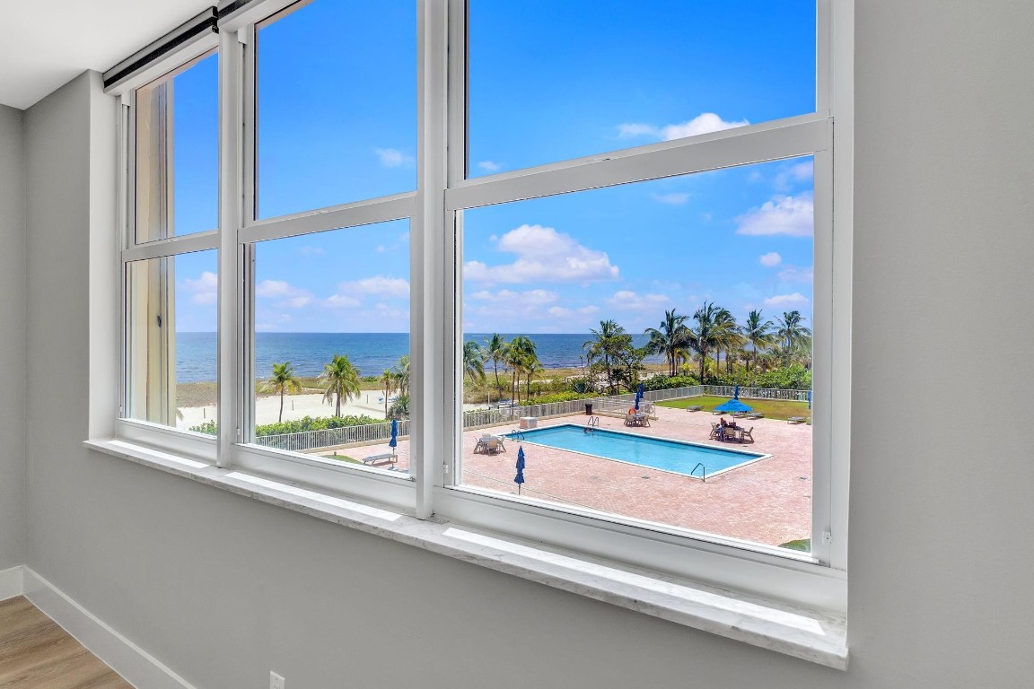 Designer Complete Remodel Feb 2023. Gorgeous Ocean, Beach & Sky Views. 2 large bedrooms, 2 full bathrooms. Bosch Fridge, Frigidaire Induction Range Oven, Frigidaire Microwave, Bosch Dishwasher, Beverage Cooler, Garbage Disposal, Hot Water Tank, Hurricane Windows/Doors, Luxury Vinyl Plank Flooring, LED lighting in Kitchen & under cabinet lighting, Quartz countertops with waterfall edges,custom dresser with quartz countertop in master closet. New Air Conditioner 2024, New Multi-Million Dollar Luxury Condo’s around US, same beach. Only 1/2 Mile to Pier, restaurants, bars, fishing & shopping. Enjoy new sauna, pool, BBQ’s, social room, new exercise room, pool table,24/7 security, car wash, storage area, W/D on each floor. Tenant rented to Nov 16,2026. Great for investor or future retiree.