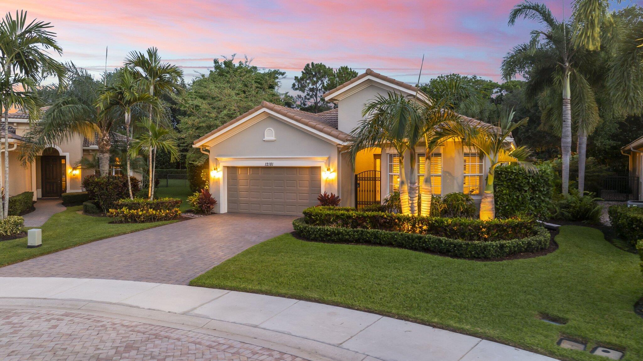 Meticulously cared for inside and out, this 3 bedroom, 2.5 bath pool home is a must see.   Located on an oversized cul-de-sac lot with south/southeast exposure, you'll enjoy prevailing breezes throughout the day.  The pool and outdoor living spaces, new in 2022, features a swim jet, pool heater and salt system. The interior offers an open flow from the kitchen, breakfast nook and family room.  Custom barn doors separate the home office. This premier gated community is financially sound and centrally located in Palm Beach Gardens.  Amenities include a true fitness center, community pool and clubhouse.