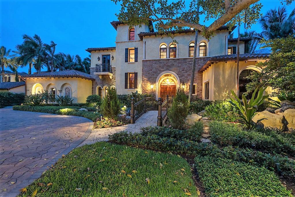 Impressive Hypoluxo Island European waterfront estate, w/expansive views of the Intracoastal & ocean w/perfect eastern exposure. Designed by award-winning architect R. Stofft, & boasting over $1M of upgrades in the past 3 yrs., this outstanding residence w/guest house brings together the beauty of Old World design, state-of-the-art tech upgrades and an amazing opportunity for boating, sportfishing and watersport enthusiasts to pursue your passion. Featuring the finest finishes of South African & Cherry hardwoods, Honduran Mahogany, Pecky Cypress, & hand-hewn hardwood floors as well Travertine, Old Chicago brick, exquisite iron details, & specialty paint finishes, this property offers the ultimate in lifestyle and entertaining as well as a walking-distance location to the beach & Eau Resort Other Rooms in the listing detail are: 16x14 Office/Bdrm 6, main level; 27x11 Billiard/Wet Bar Room & 16x16 Club/Media Room, main level; 18x14 Guest House, off covered patio; 16x12 Fitness/Bdrm 5, upper level; 9x8 Craft Room, upper level. From the Photos screen, click the video link at the top right for a detailed aerial tour of this amazing property. Please click on the Documents Tab for a complete list of special features, updates and upgrades or contact the listing agents or your real estate professional to obtain a copy.