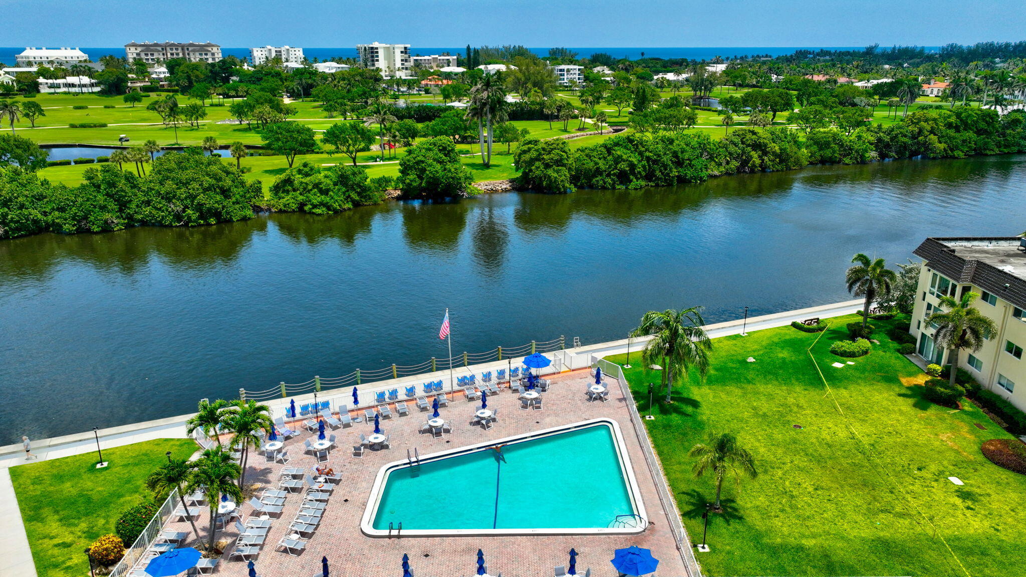 Live the coastal lifestyle! This beautifully updated, light-filled corner residence offers 2 bedrooms and 2 baths in an active 55+ intracoastal community just minutes from the beach. New roof, Impact windows & doors, renovated baths, updated kitchen, Florida room, and deeded parking right outside your door.  Living, dining, and guest bedroom furniture are negotiable for an easy move-in or seasonal getaway.  Enjoy a heated saltwater pool directly on the Intracoastal with stunning water & golf course views, Just minutes to the beach and close to vibrant downtown Boynton Beach and trendy Atlantic Avenue in Delray Beach with dining, shopping, and entertainment. WiFi and Cable included in HOA fee.  Property is leased from Jan 10, 2026 through April 11, 2027 Property is leased from Jan 10, 2026 through April 11, 2027