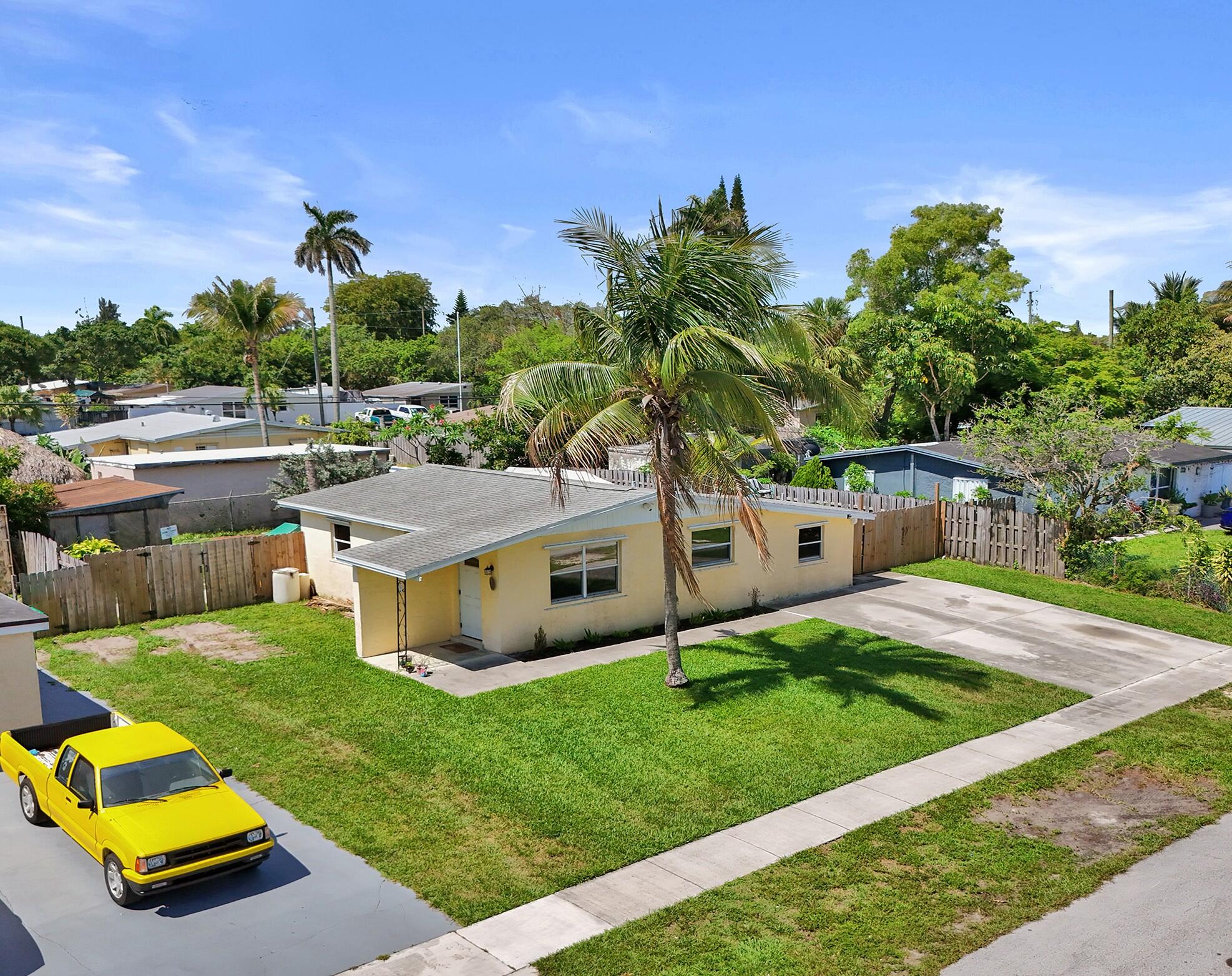 Beautiful 2BR/1BA in revitalized downtown Davie area. Brand new roof in 2020, Updated kitchen with granite counters, updated bath with gorgeous stone inlay, all new plumbing redone throughout the house in 2024, hotwater heater 2019, fenced yard with double gated entrances on both sides of house are perfect for parking boats and/or RV, detached workshop and storage area, still plenty of room for a pool, oversized driveway for trucks, hurricane panels, FPL buried lines. Minutes to Nova University, BCC & other highly sought after schools. Close to 595 and access to all major highways, short drive to beaches, Hard Rock, airport, Farmers Market, great shopping and downtown Ft Lauderdale. Perfect for first time homebuyer or investor wanting to add a rental property to their portfolio.