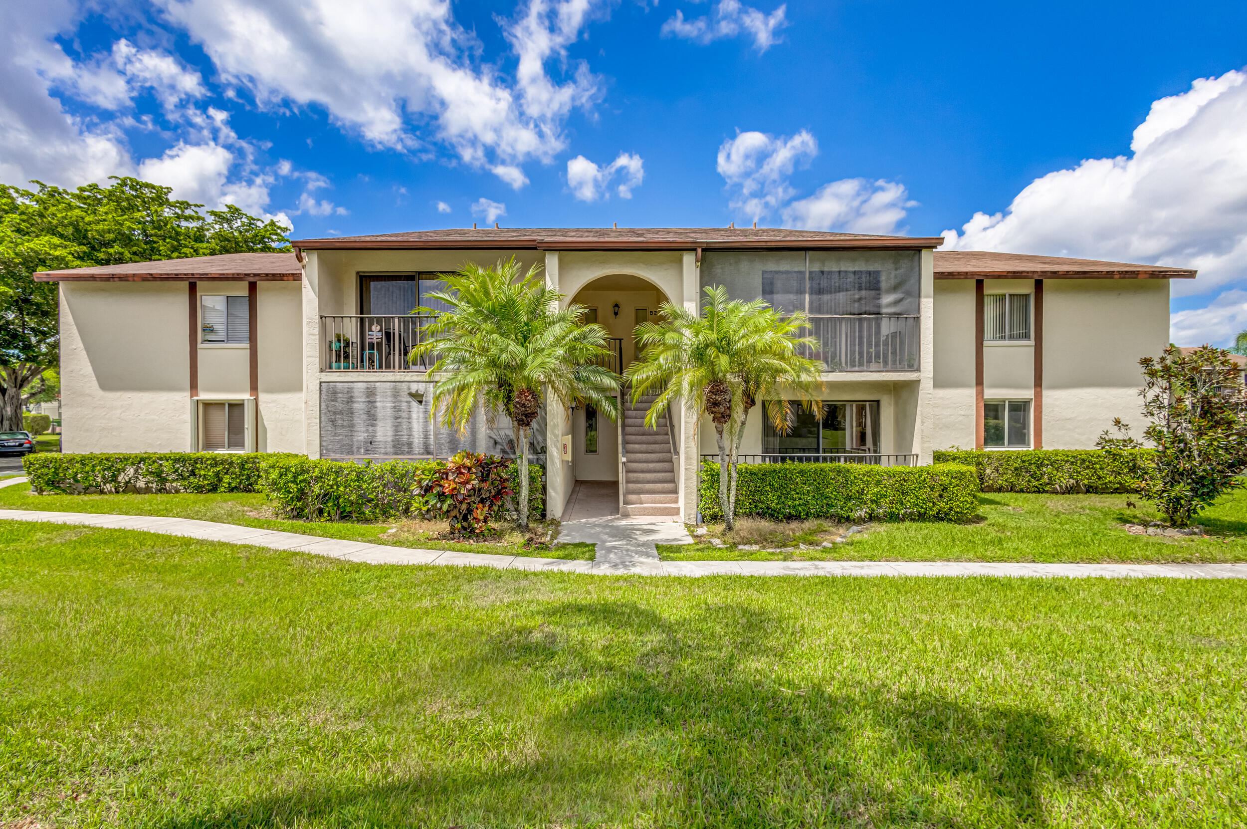 Completely remodeled and ready for a new tenant!  This spacious first floor, two bedroom, 2 bath unit has been redone from top to bottom!  New kitchen, bathrooms, flooring, paint and more!  Located in the desirable gated community of Pine Ridge at Haverhill.  Short distance to major roads, downtown West Palm Beach, the beach, parks and more!  Come and see it today!