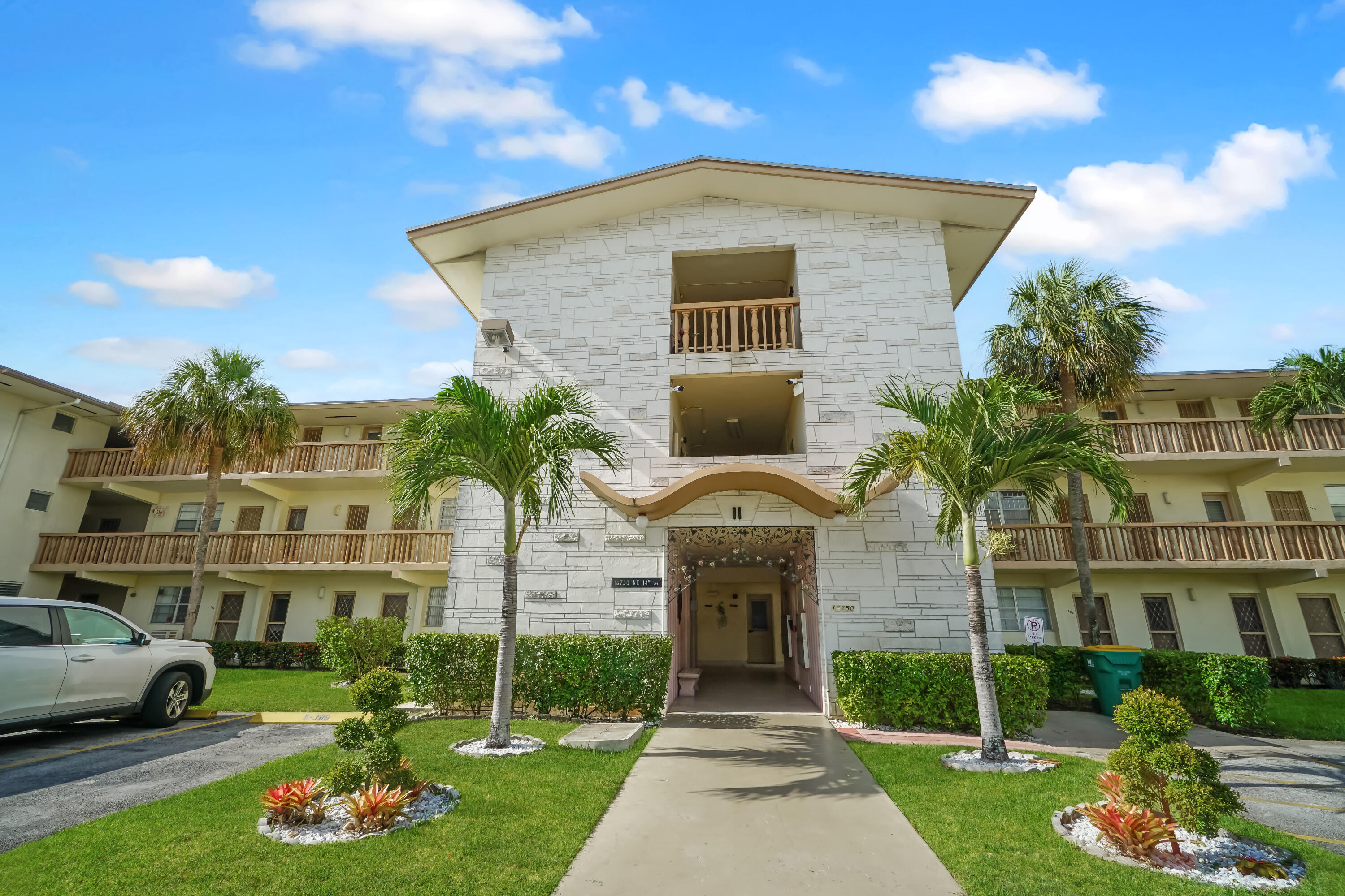 Welcome to Mar-Len Gardens, a sought-after 55+ gated community in the heart of North Miami Beach. This 2-bedroom, 2-bath corner unit is located on the 3rd floor with elevator access and features tile flooring throughout, a screened balcony with hurricane shutters, walk-in closets, and a newer A/C. Enjoy peaceful garden and walkway views from your private balcony. The unit offers great potential and could use some TLC, making it the perfect opportunity to customize to your taste. Community amenities include pools, saunas, clubhouse, library, fitness room, social activities, guest parking, and more. Conveniently located just minutes from I-95, Fort Lauderdale Airport, Miami Airport, shopping, dining, parks, golf courses, beaches, and Aventura Mall. This is a CO-OP. Cash ONLY. AS-IS.