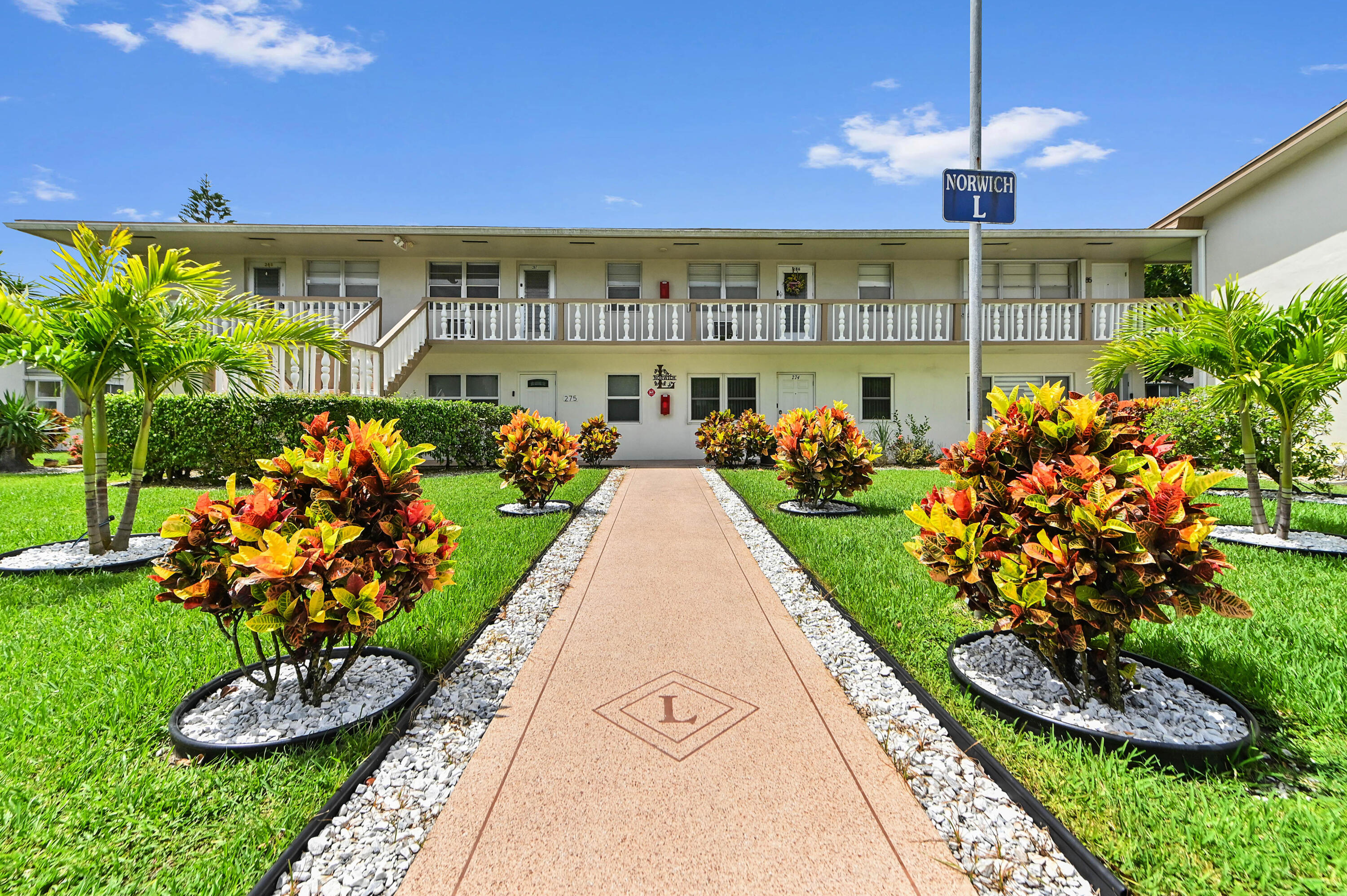 Welcome to this practical one-bedroom, one-bathroom condominium in the gated, manned Century Village community, within Norwich Condominiums in West Palm Beach. This main-floor unit offers 570 square feet of thoughtfully designed living space in a two-story condominium building, providing comfortable and efficient living.   The residence includes two parking spaces conveniently located directly in front of the unit for added ease. Whether you're seeking a convenient pied-à-terre, a year-round residence, or a smart investment opportunity, this condo offers comfort, functionality, and the benefits of a well-established community.