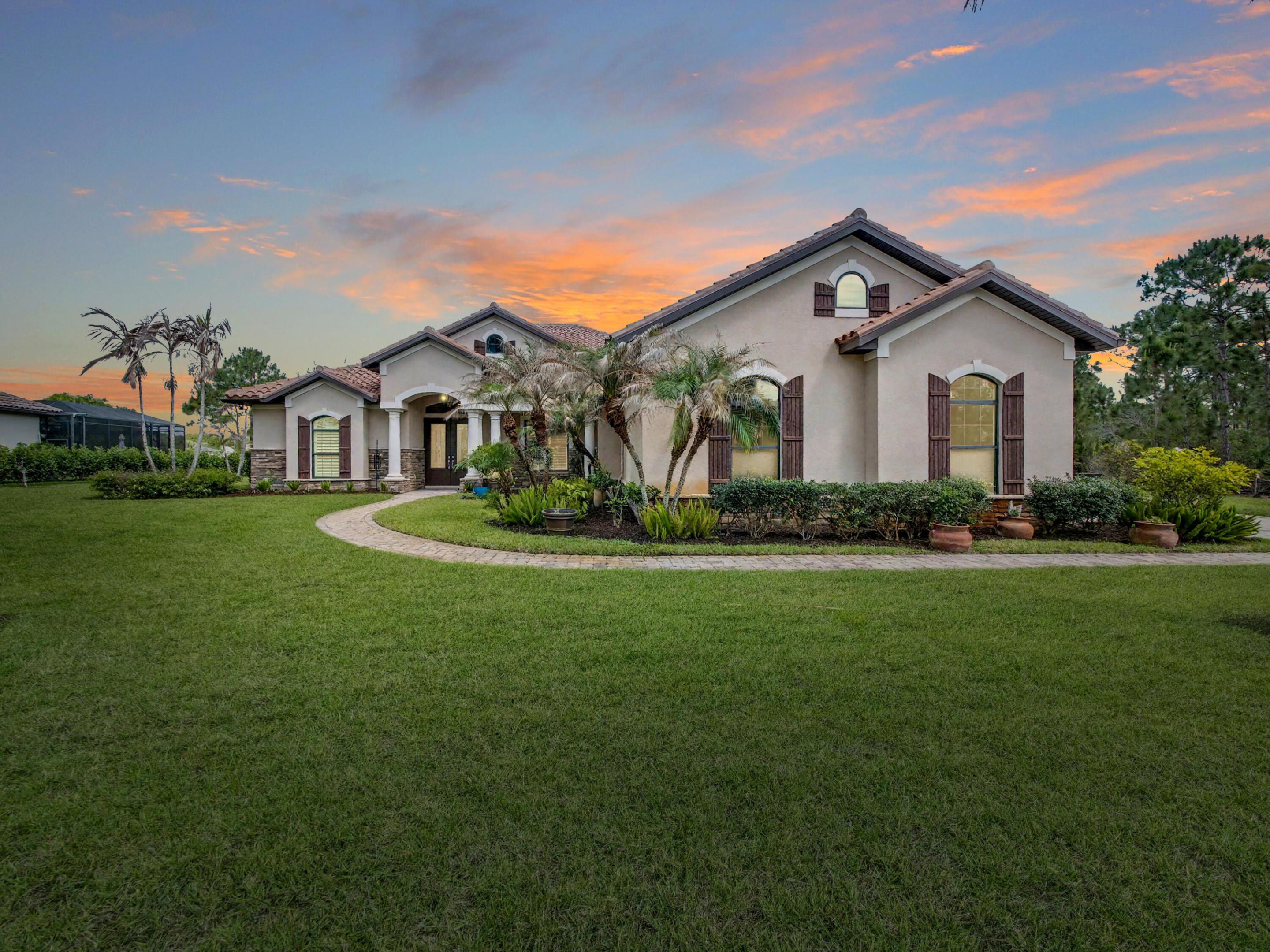 The Rarest of Opportunities in the Enclave of Copperleaf - Offered for the First Time!  Located in the highly sought-after "Phase IV" of Copperleaf, this Arthur Rutenberg-built 4 bedroom (plus office) home has been meticulously cared for.  Perfectly situated on a generous .53 acre lakefront lot.  Homesite is cradled by protected preserves on both the east side, and directly in front of the residence, providing the utmost privacy and natural feel.  Enter the home and you will immediately recognize the elevated finishes that Rutenberg is known for, including lavish wood trim, distinctive accents, and an open, but defined floor plan.  Luxurious kitchen serves as the heart of the home, and flows into an ample main living area.  Designated dining area can also serve as additional living. In addition to the bedrooms, a dedicated office allows for multiple uses.  Primary suite and bath are a sanctuary, and split from the guest rooms.  Family and guests will appreciate the sizes of the three guest rooms.  Additional sensible features deliver peace of mind, including impact glass windows and doors, whole house carbon water filtration system, reverse osmosis treatment in kitchen, new HVAC (2025), and WiFi enabled irrigation control.  The rear covered lanai is an entertainer's dream, offering expansive outdoor entertaining spaces.  Backyard provides serene lake vista, and a wide stance.  Oversized 3-car garage protects both property and vehicles.  Phase IV of Copperleaf provides exclusive phase residents' private gate entrance and exit.  The vibrant community delivers myriad monthly activities including game nights, barbecues, food truck rallies, and holiday events.  Easy access to both the Florida's Turnpike and I-95, and direct access to the A-rated Martin County schools.  Take advantage of this opportunity to secure this showplace in one of the most exceptional communities on the Treasure Coast!