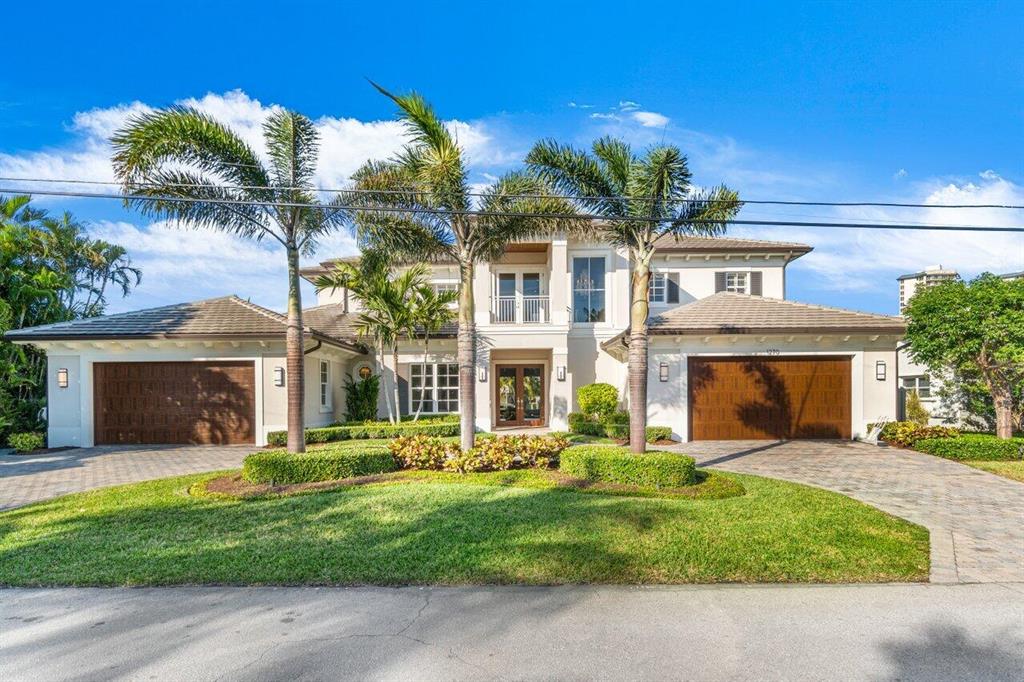 Sophisticated Design Curated for Waterfront Island Living. Built meticulously in 2017 &upgraded with quality timeless features located on an rare 100' wide WF turning basin location,40k Lift, ocean access no fixed bridges, located 338 yards from the Atlantic Oceans' white sand beach. Thoughtful sophistication of every detail in this unique home. 5Br, 5 Priv in-suite  Baths,Office, Bonus 15'x15' Flex area,(2)x 2 Car Garages, Marble & Wood Plank floors complement the sumptuous Great Room & oversized luxurious Viking appliance Kitchen. Oversized Impact Storm Windows. Bright interiors span 5,000 Liv SqFt, 7,157 Total SqFt, Enjoy the privacy of the resort style pool & patio area, endless entertaining options present themselves with this extraordinary property for the most discriminating Buyers.