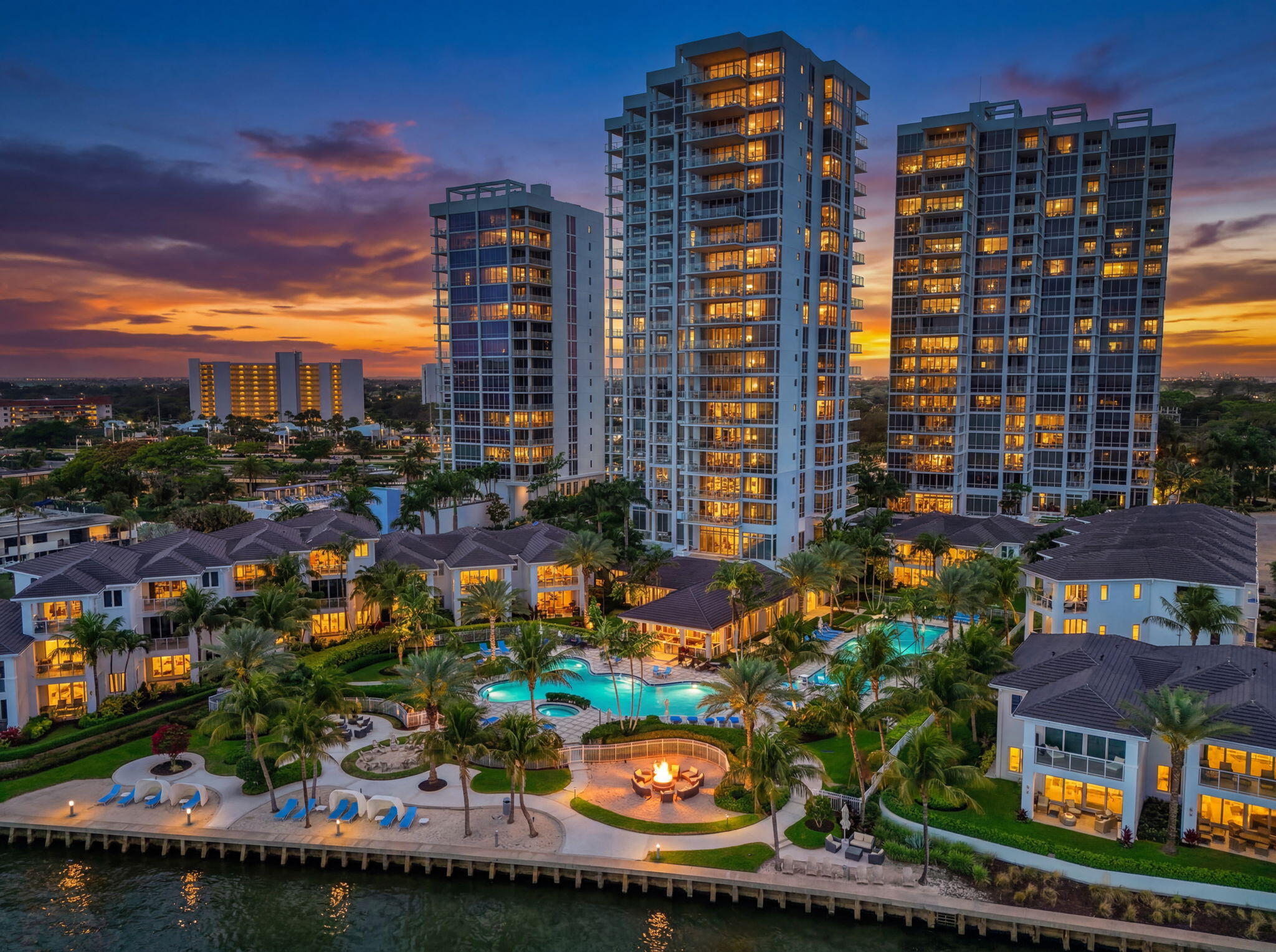 Commanding the 20th floor of the iconic Water Club Condominium, this rarely available unit located in the coveted stack in the premier building (Tower 2), is truly one of a kind.  This extraordinary residence delivers a breathtaking perspective of South Florida's most coveted waterfront scenery.  Sweeping, unobstructed views stretch across the shimmering Intracoastal Waterway to the endless horizon of the Atlantic Ocean, creating a spectacular backdrop of sunrises, yachts, and sparkling water.  This impeccably renovated showpiece offers 3 luxurious bedrooms plus den and 4 spa-inspired baths, all thoughtfully designed to embody sophisticated coastal living. Soaring ceilings, refined modern finishes, and exquisite designer furnishings create a seamless blend of elegance, comfort, and contemporary style. This stunning condo is enhanced with state-of-the-art smart home technology, providing effortless control and modern convenience while elevating the overall living experience. Residents of this premier waterfront enclave enjoy an exceptional lifestyle with an array of world-class amenities including resort-style pool and spa, state-of-the-art fitness center, elegant social spaces - all set within one of the area's most coveted luxury communities. This remarkable residence represents the pinnacle of waterfront living - where sophisticated design, architectural elegance, and breathtaking vistas create an extraordinary place to call home.