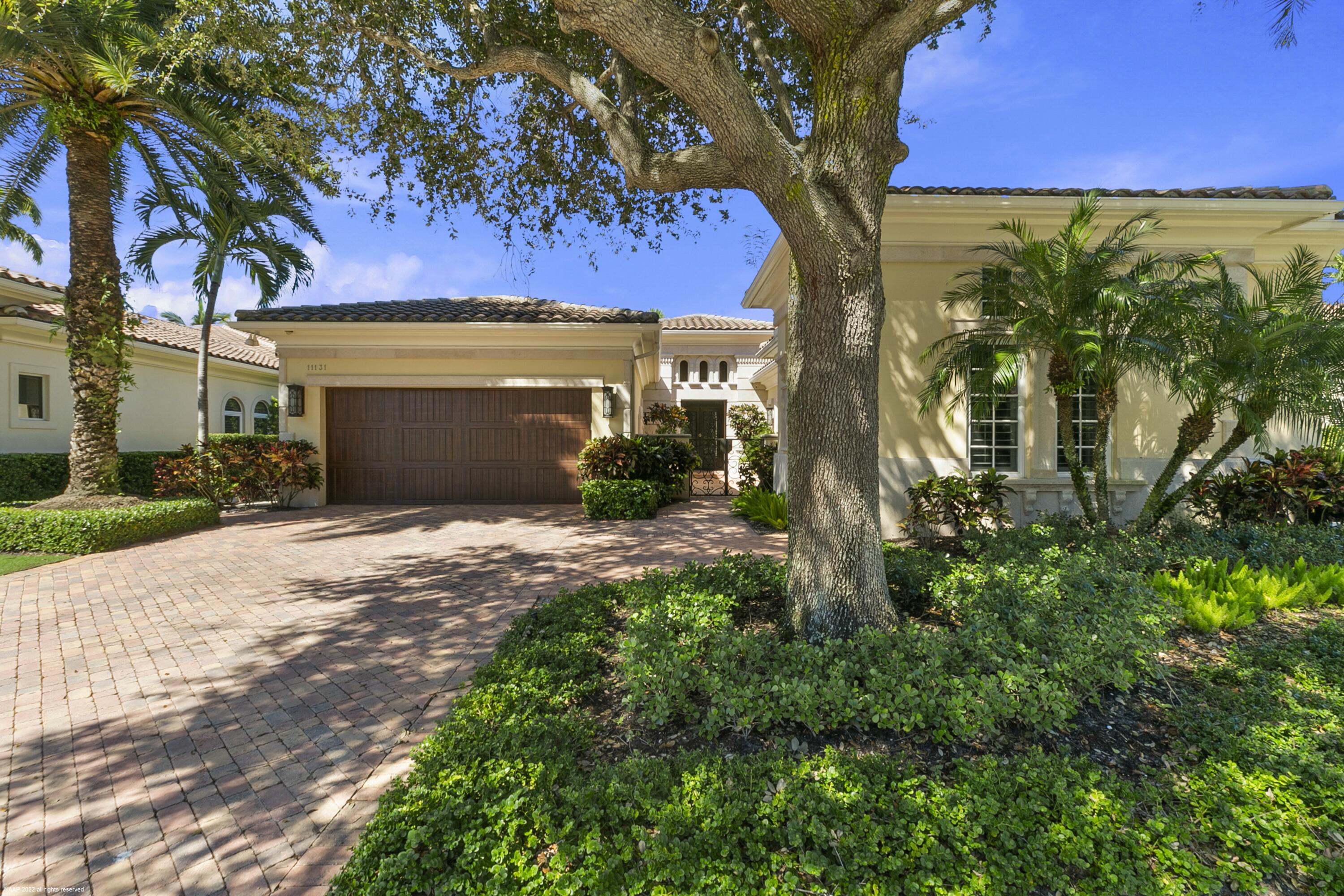 Beautifully appointed Serena floor plan with stunning golf course view!  This impeccable home boasts volume ceilings, an open and spacious floor plan, 4 bedrooms, 4 full + 2 half bathrooms. Gourmet kitchen with gas appliances, open to the family room and connects to the butler pantry to make formal dining a breeze.  The master suite features hardwood floors, a sitting area with a lush tropical view, lavish master bathroom with spa like tub, Swarovski crystal hand stenciled wall details, walk in shower, bidet, and his & her walk in closets with built ins.  This home features an elegant office with custom built in; exercise room (Guest Bedroom),  VIP Guest bedroom with morning bar and hand stenciled walls in the bathroom, each guest bedroom is complete with their own private bathroom, hard wood flooring and ample closets with built ins, Other features include- Swarovski crystal chandeliers, venetian plaster walls and ceiling, whole house generator, lovely fountain at the entrance, quiet motor pool and fountain pumps, Viking refrigerator in the garage, temperature controlled garage, impact windows and doors, new garage door, water filtration system and much more!