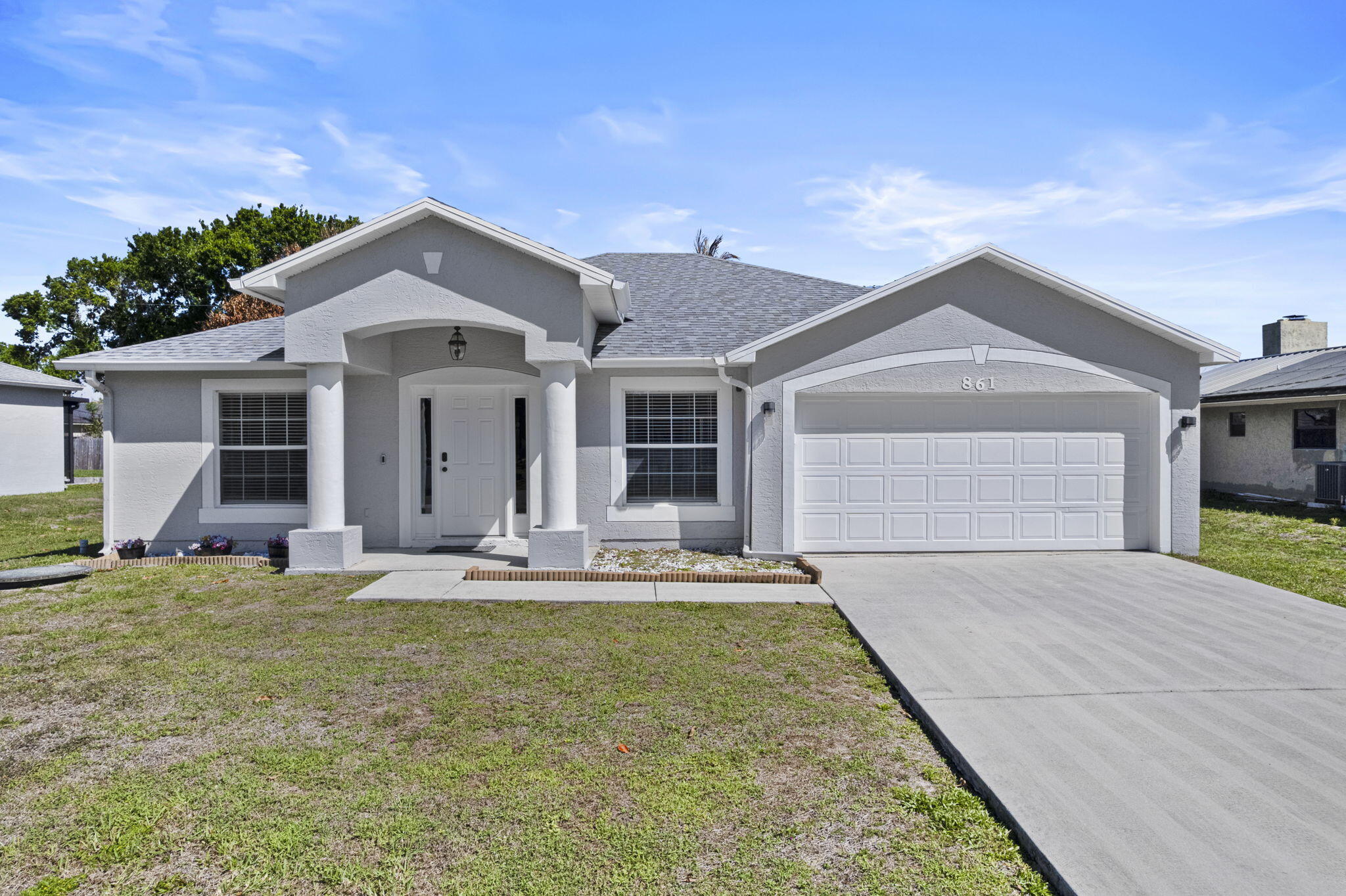No HOA! Move-in ready 4BR/2BA home with a flexible floor plan. The fourth bedroom is currently used as a den/reading room but can easily serve as a home office, guest room, or bedroom. Features include luxury vinyl flooring (2025) in the main living areas, tile in the bedrooms & baths, granite countertops, upgraded appliances, and updated fixtures. Enjoy the tiled screened porch overlooking a fully fenced backyard with fruit trees. Major updates include a new roof (October 2025), HVAC (2023), exterior paint (January 2026), full gutters, and a fenced A/C condenser.  Refrigerator, dining room light fixture, and exterior cameras do not convey. Some furniture is negotiable.