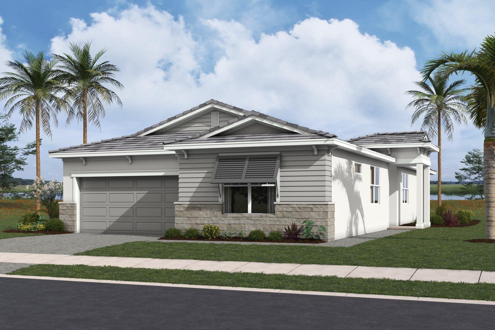 The Eden Grand offers 3 bedrooms, 2.5 bathrooms in a spacious open-concept layout. The kitchen flows seamlessly into the dining area and Great Room, while the private owner's suite features a walk-in closet and en-suite bath. Enjoy outdoor living on the covered lanai, with a 2-car garage completing this thoughtfully designed home.