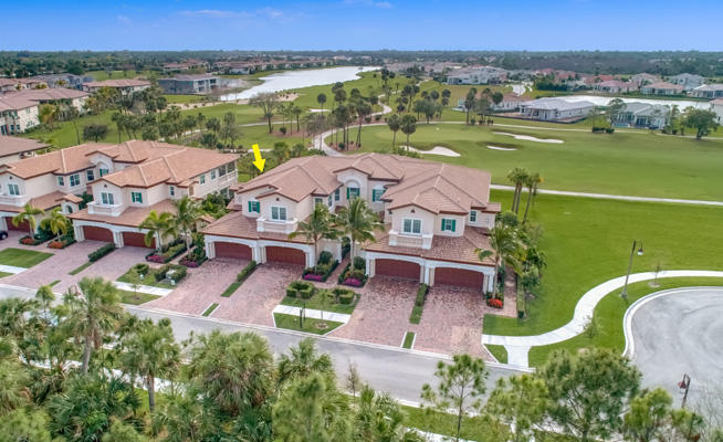 Stay and play at Jupiter Country Club! Toll Brothers 3-bedroom, 3-bathroom townhome overlooking the 5th hole and lake from your oversized L-shaped terrace is the setting for this one-of-a-kind rental home. Impeccable Genova model on cul-de-sac has spacious 3BR (2-ensuite) + Office w/2650 SF of luxury living, and private elevator with 2-car garage with parking for 4 cars total. Upgrades include SS appliances, a wine refrigerator, an extended kitchen with granite countertops, marble floors/bathrooms, crown moldings throughout, coffered ceilings, and custom office access. Quality built with hurricane-impact windows and sliders. Located in a gated, secure community within the A-rated Jupiter School District. This unit has been freshly painted and is move-in ready.      You can tee it up immediately with the included Full Premium Golf Membership and enjoy all resort amenities: two clubhouses, two pools, 6 Har-Tru tennis courts, pickleball courts, a modern poolside fitness center, fine + casual dining, bocce courts, an outdoor fire pit overlooking the 18th hole, and a soft surface playground. Only minutes to the area's best beaches, shopping, dining, educational and cultural venues. You will love living the JCC resort lifestyle!