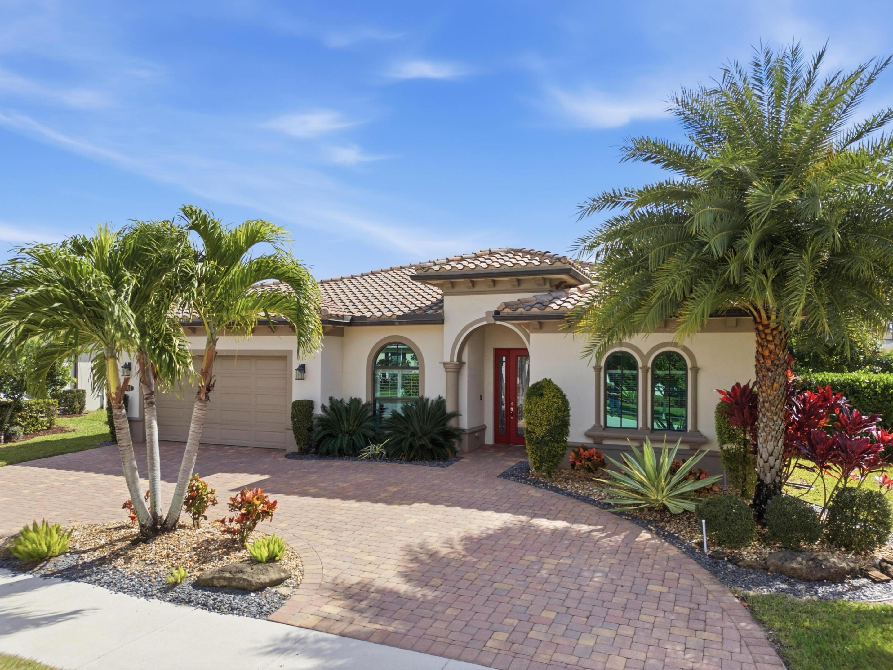 Welcome to Palm Meadow. This single-story home - with a large heated pool and fenced yard is a beautifully maintained. Stunning lake views, bright, and open floor plan., This home offers a huge chef's kitchen with a large center island that opens to the flowing great room, creating a welcoming space for everyday living and entertaining. The dining area is surrounded by natural light views. Active clubhouse! Pool, Tennis Fitness center and indoor sports court. This home is a must see! Please reach out for a private showing.