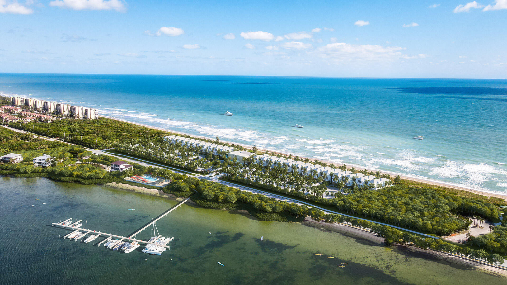 Coming to market and never before offered in South Florida is Ouanalao; a luxury, residential resort comprised of 25 oceanfront homes and 25 cottages.  Situated on Hutchinson Island, you will enjoy 15 acres of pristine beaches with 1200' of direct oceanfront and 700' on the Intracoastal.  Hutchinson Island is a barrier island that spans 20 miles long and is surrounded by the turquoise waters of the Atlantic Ocean and Indian River lagoon and estuary. We are located 1 hour north of the Palm Beach International Airport. The resort is fully entitled and will be operated as a resort with 3 restaurants , a 20,000 sf clubhouse including spa, fitness, market, and marina with 26 dock slips.  The resort will be under the Marriott brand as a boutique resort. We welcome you! Inspired by the native spirit & timeless architecture of the French West Indies, Ouanalao is a new residential luxury resort offering fully furnished oceanfront residences fronting both the Atlantic Ocean and Indian River Lagoon on South Florida's Hutchinson Island. This exquisite 15-acre oasis features both sunrise and sunset views from a limited collection of new Beach Homes and Beach Cottages. The stunning oceanfront homes come fully furnished with 5 bedrooms, 5.5 baths, 2 car garage, media room, private elevator, private pool overlooking the ocean with private walkway to the beach, designer selected finishes, gourmet kitchen with Sub-Zero & Wolf appliances, dry bars, outdoor kitchen with built-in marine grade electric grill, private storage, impact glass windows and doors, 11 ft. ceilings, 9 ft. glass doors and 10 ft. stackable sliders out to the pool deck. Enjoy every detail of these gorgeous homes designed by Randall Stofft Architects, with interior designs by Niemitz Design Group.   

Ouanalao resort amenities include a 20,000 Sq. Ft. Community Club House offering fine dining, inviting bars, an oceanfront resort pool, event center, full-service spa and 24-hour fitness center. Beach services are provided with chairs, umbrellas, towels and food & beverage service on the beach. Directly across the street on the Indian River Lagoon, enjoy relaxed dining at the Community River House, daily sail & island eco tours for kids, daily sunset cocktail sail, boat & wave runner rentals, kayaking & paddleboarding, snorkel & dive trips and daily boat dockage, upon availability. Additional community activities include horseback riding, kids club with nightly movies, bicycling, cooking classes and a private Chef experience or Spa Service in your home.   

Ouanalao Residences and Resorts also offer homeowners the option to place your residence in a vacation rental program with on-site management seeing to all the details. You benefit from the rental income of an exciting new beachfront property without having to manage any of the details. They will take care of the hassles of vacation home ownership, so you can enjoy every moment on property. 

Ouanalao Residences & Resort is truly carefree island-style living at is most refined and rewarding, allowing you to simply Arrive, Relax and Enjoy!